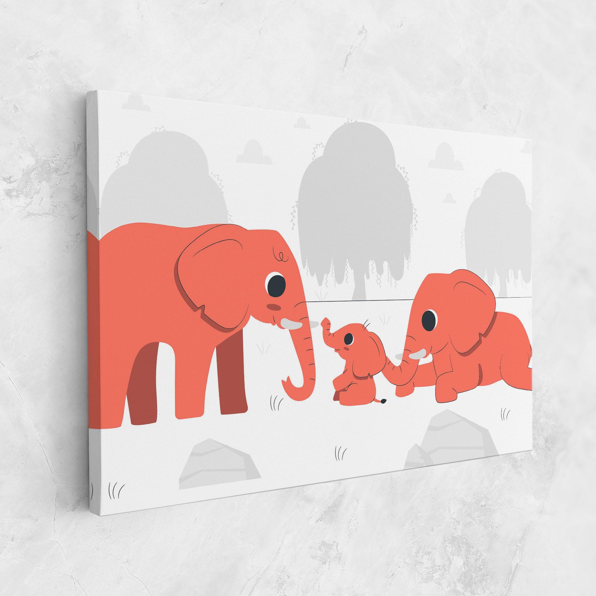 Obraz na Płótnie Orange Elephant mockup 1