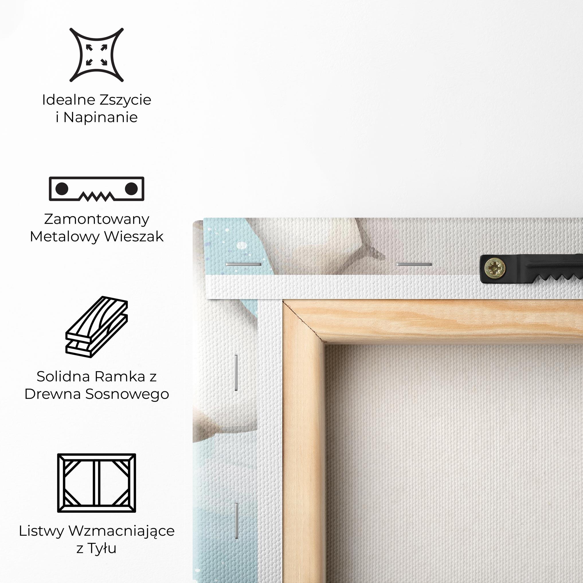 Obraz na Płótnie Elephant On Blue mockup 5