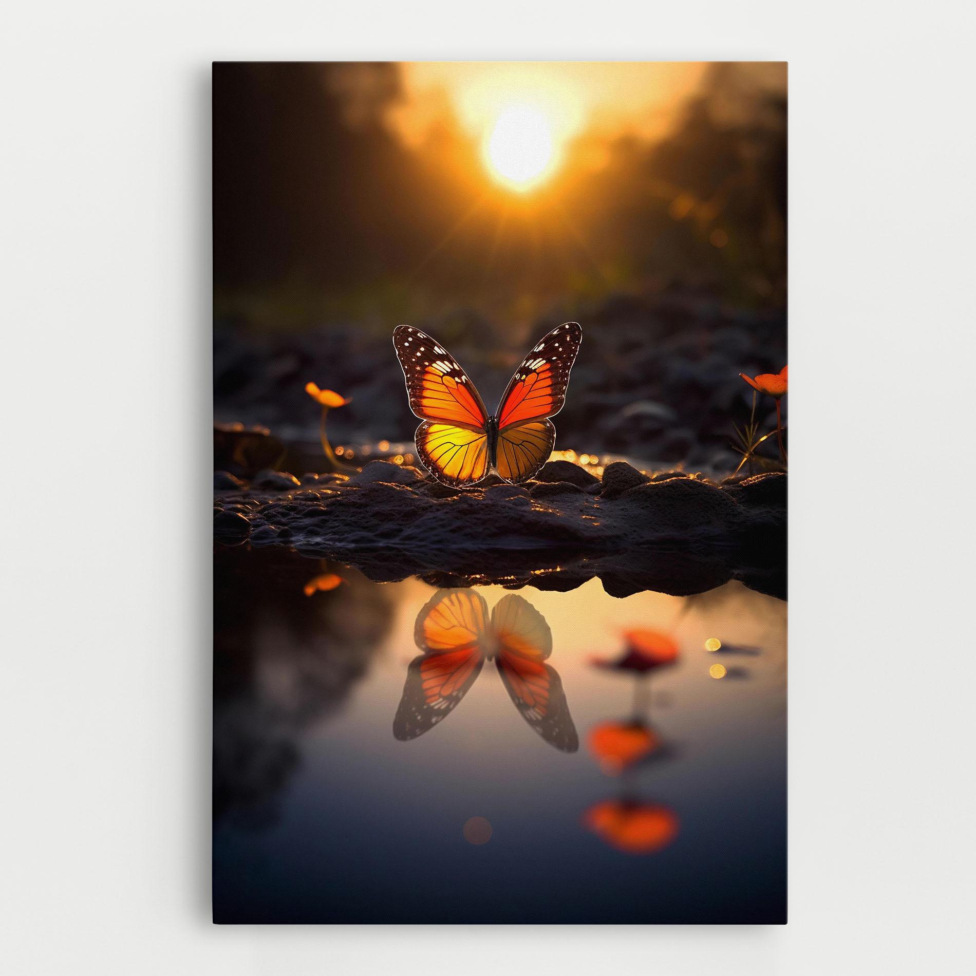 Obraz na Płótnie Sun Water Butterfly mockup 0