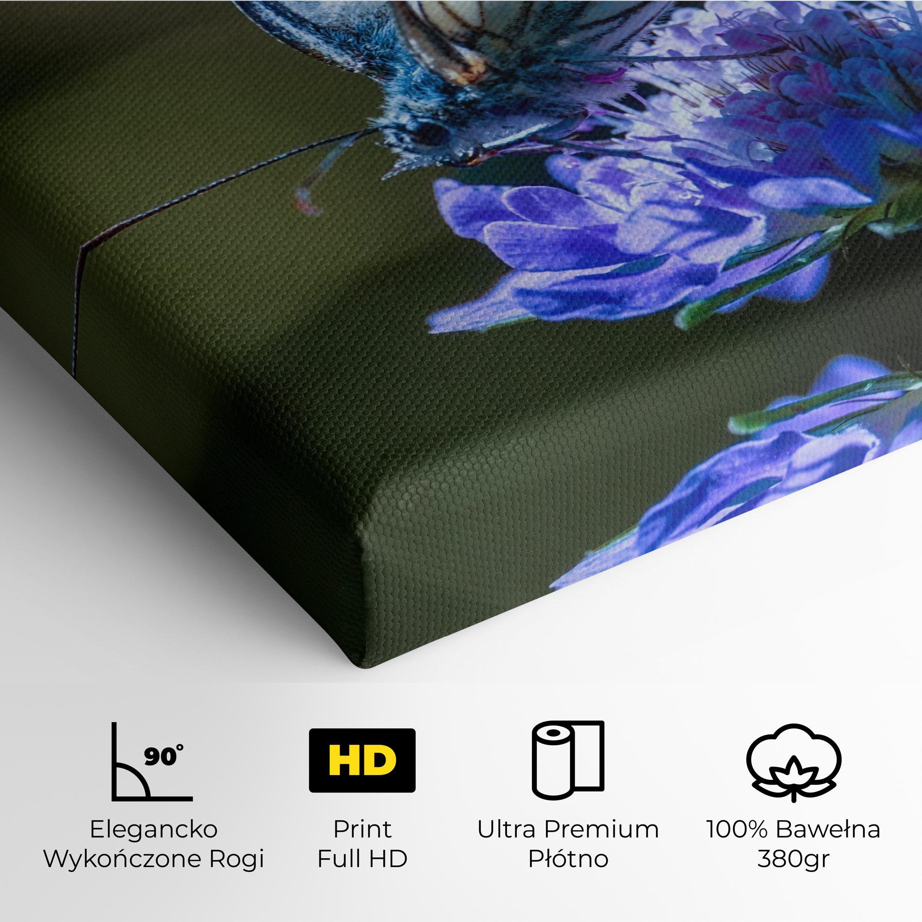 Obraz na Płótnie Blue Butterfly In Nature mockup 4