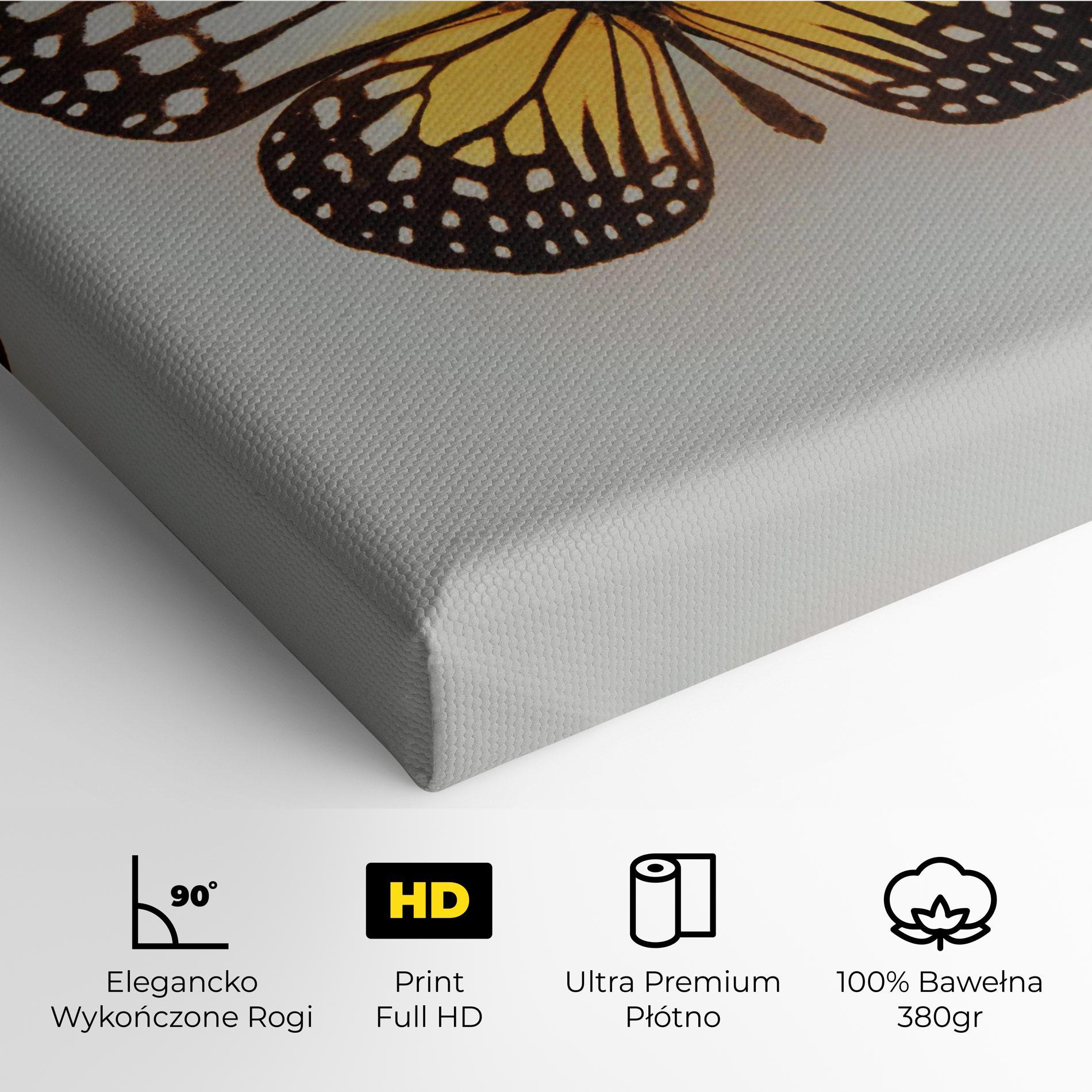 Obraz na Płótnie Butterfly On Grey mockup 4