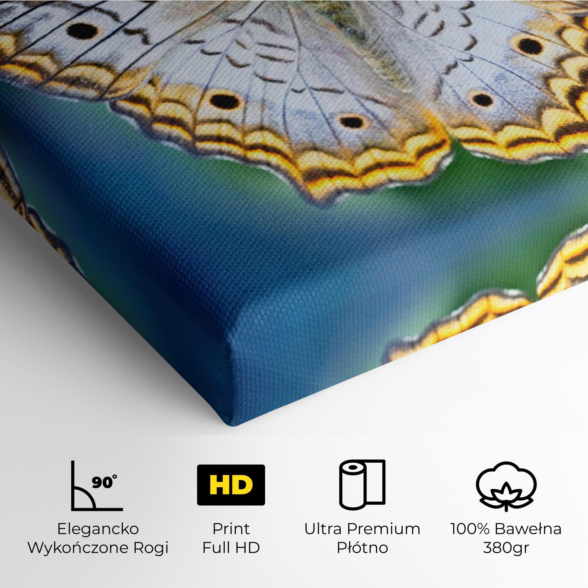 Obraz na Płótnie Yellow Grey Butterfly mockup 4