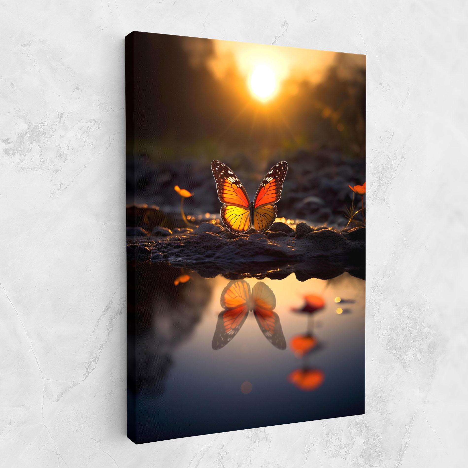 Obraz na Płótnie Sun Water Butterfly mockup 1