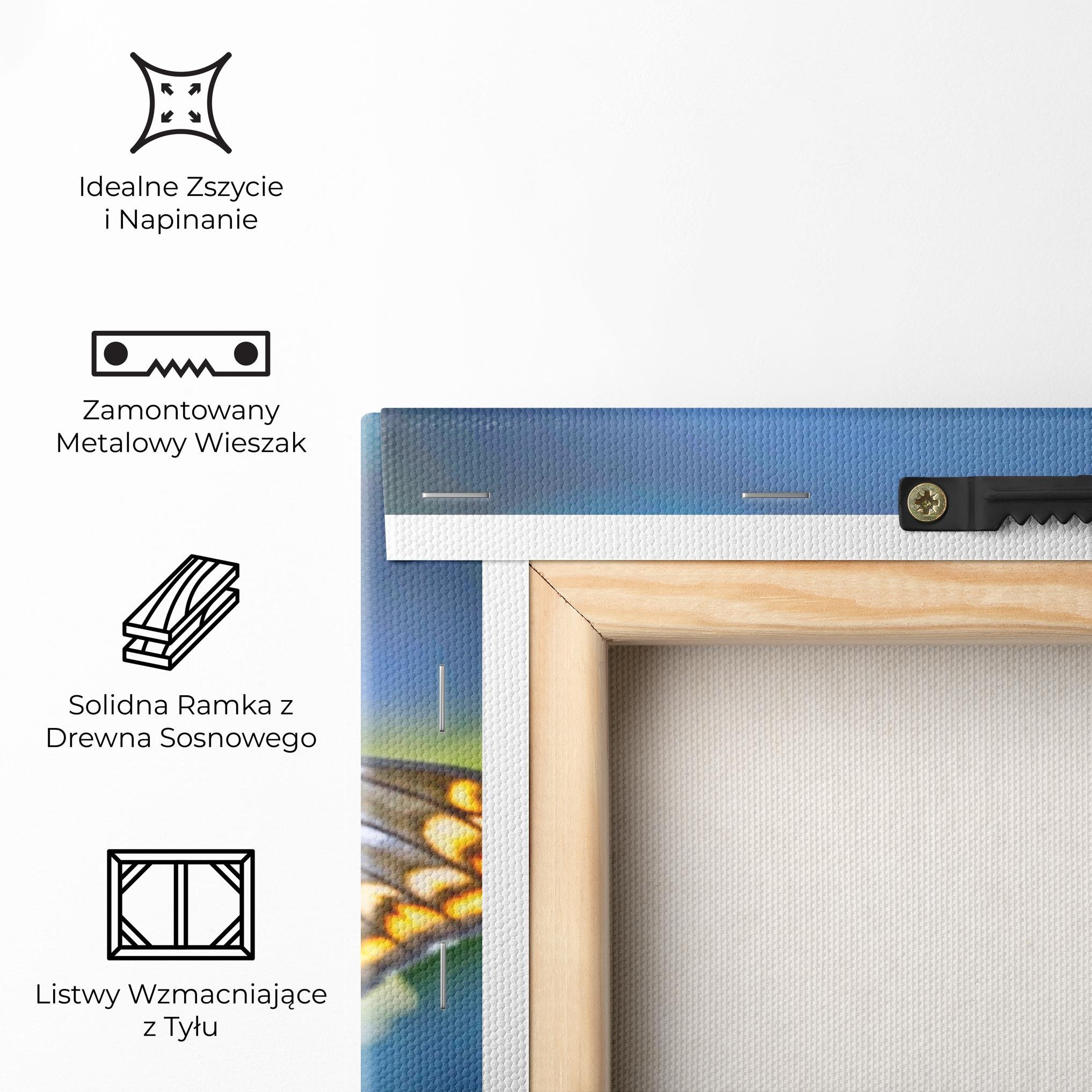 Obraz na Płótnie Yellow Grey Butterfly mockup 5