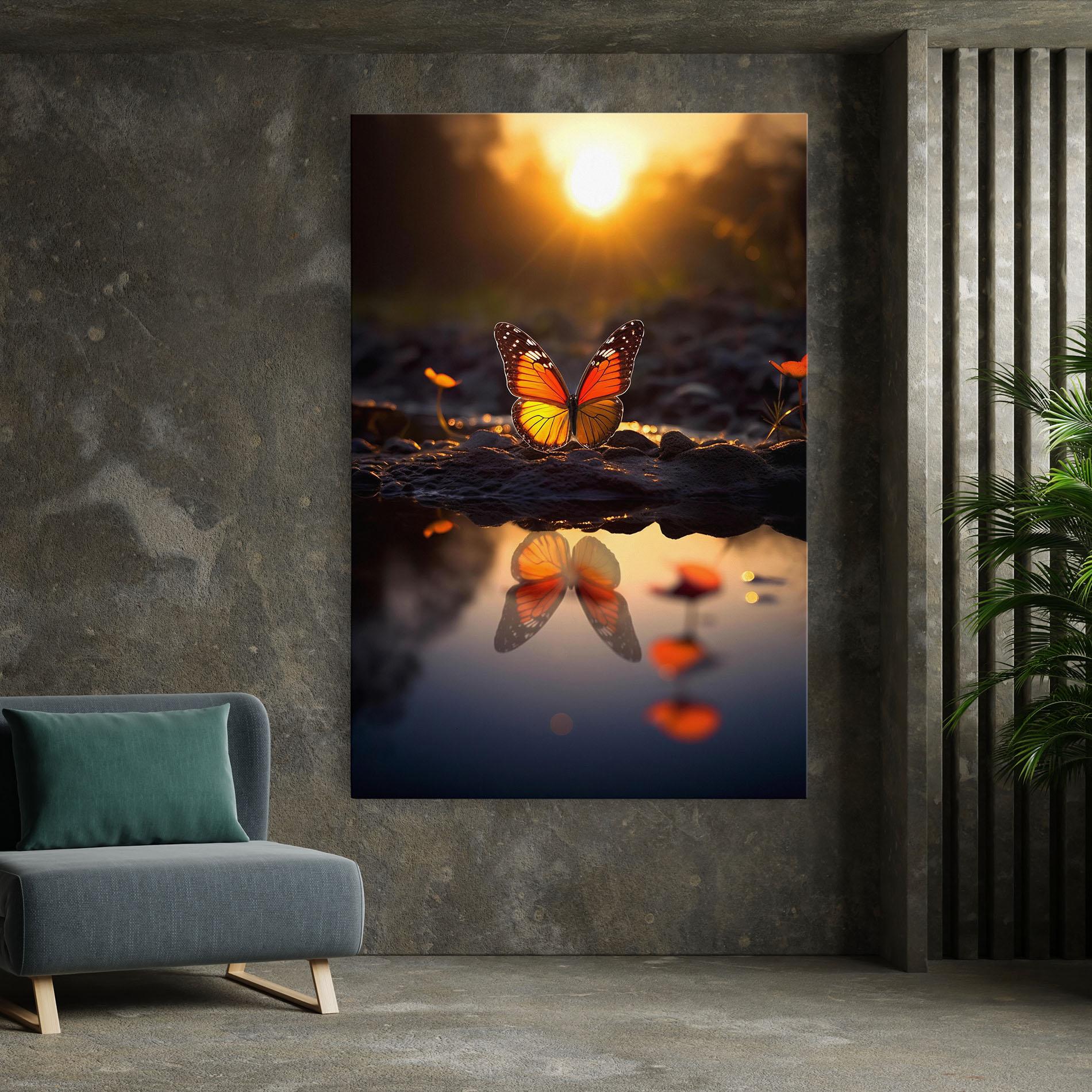 Obraz na Płótnie Sun Water Butterfly mockup 7
