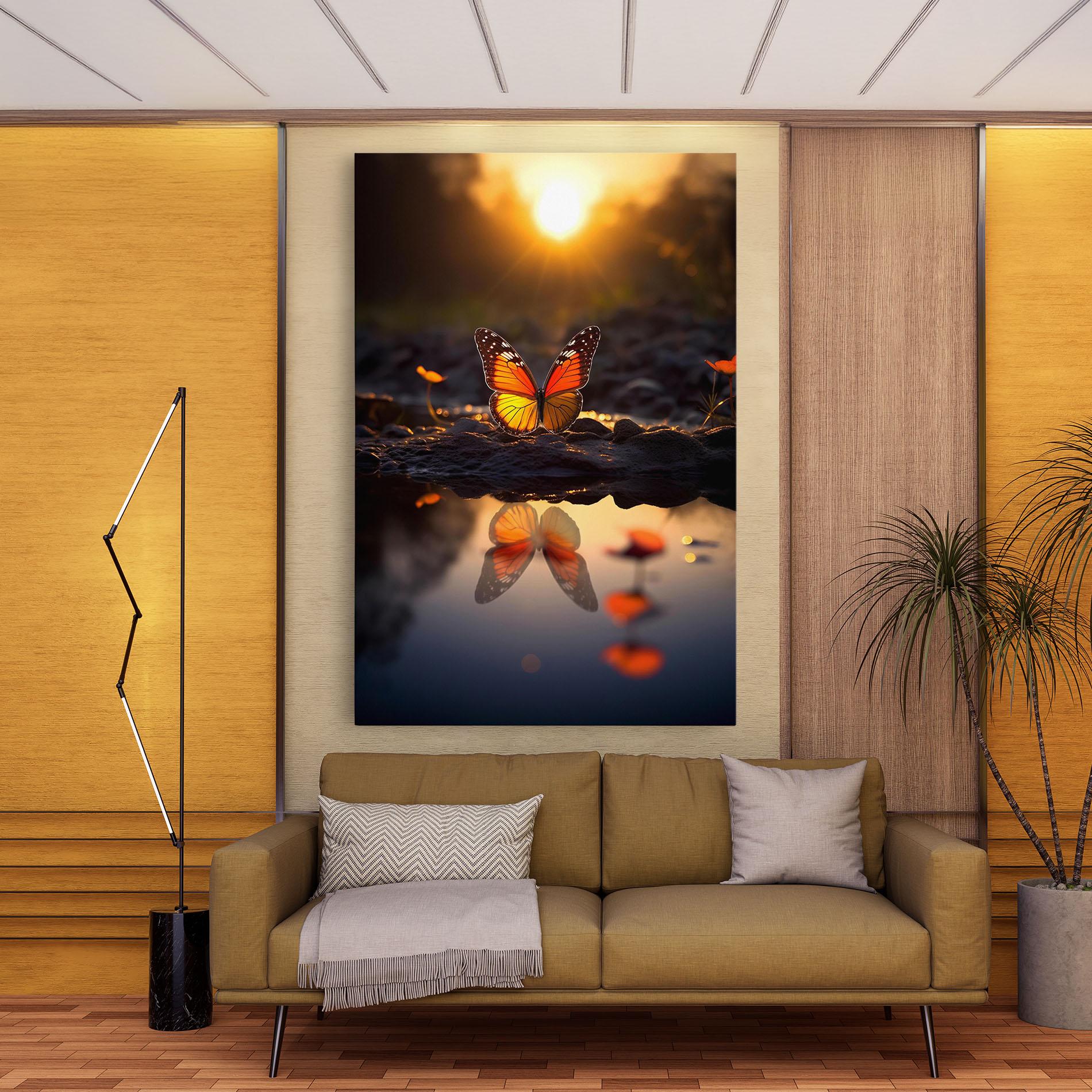 Obraz na Płótnie Sun Water Butterfly mockup 9