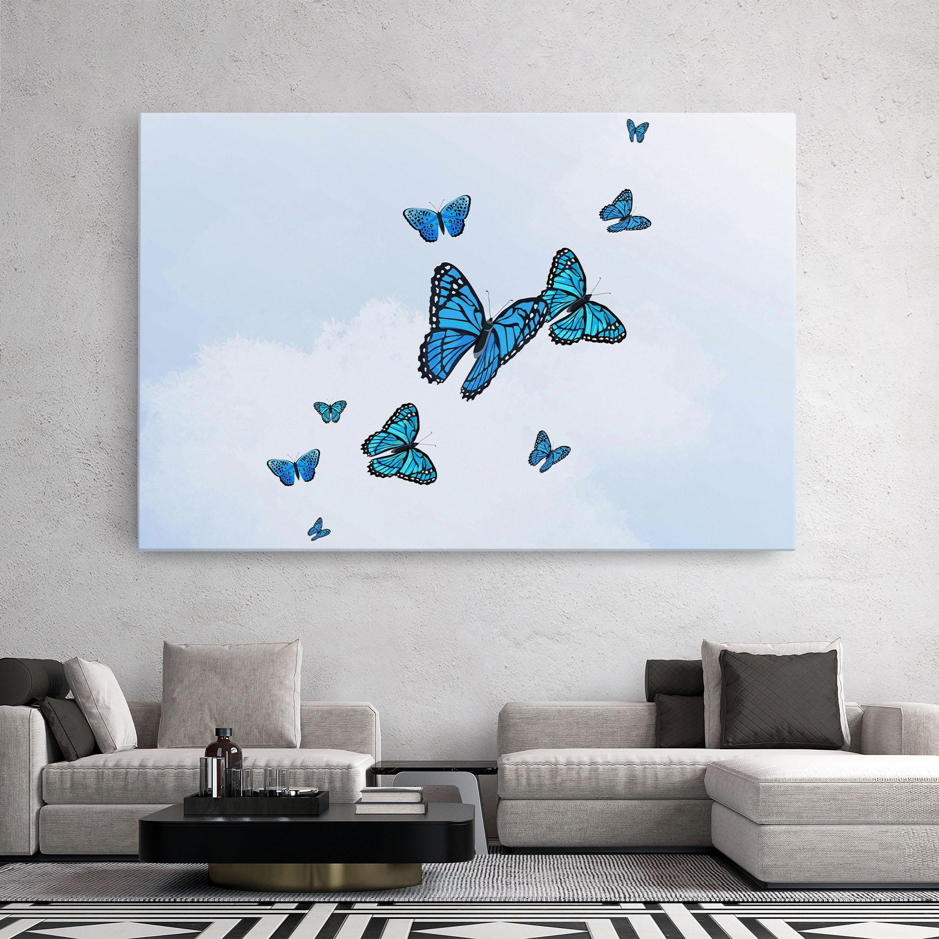 Obraz na Płótnie Blue Sky Butterfly mockup 2