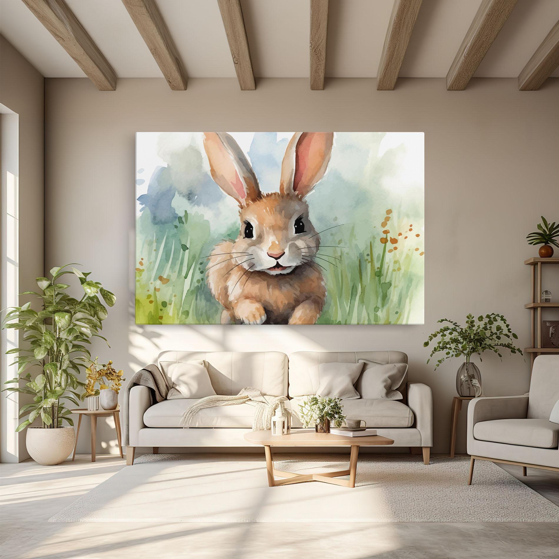 Obraz na Płótnie Brown Cream Bunny mockup 6