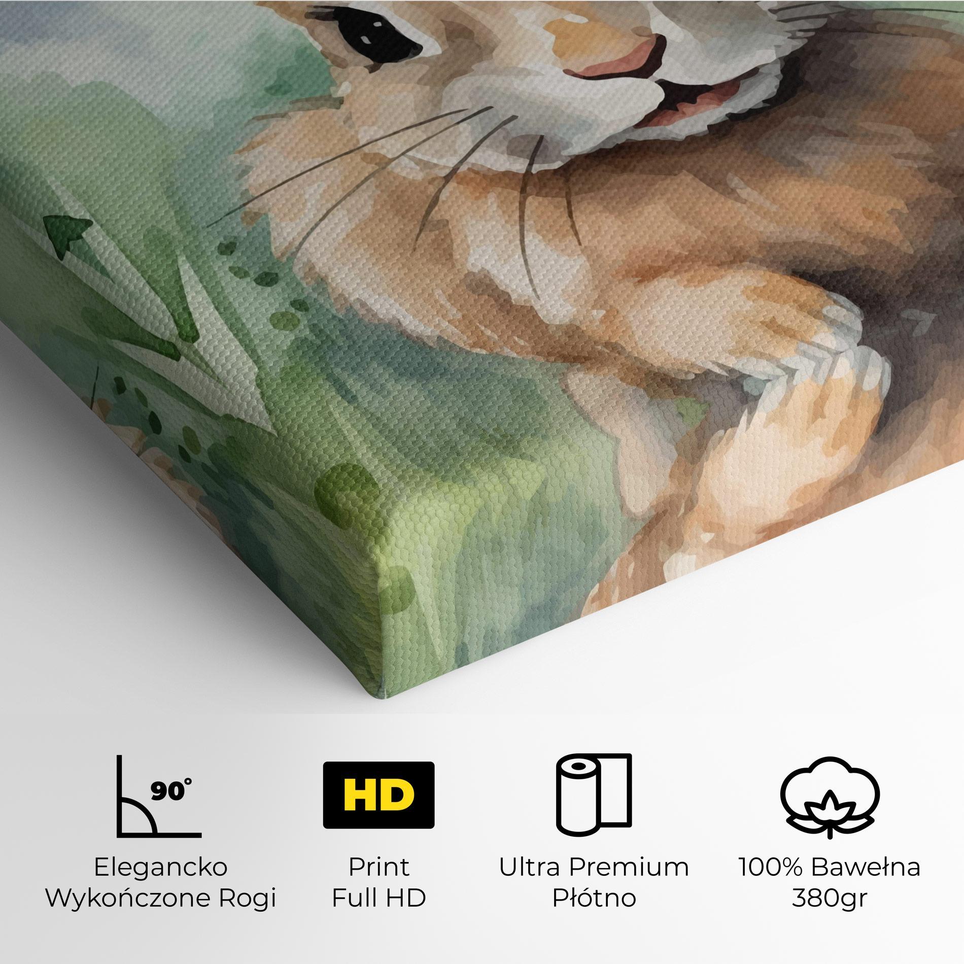 Obraz na Płótnie Brown Cream Bunny mockup 4