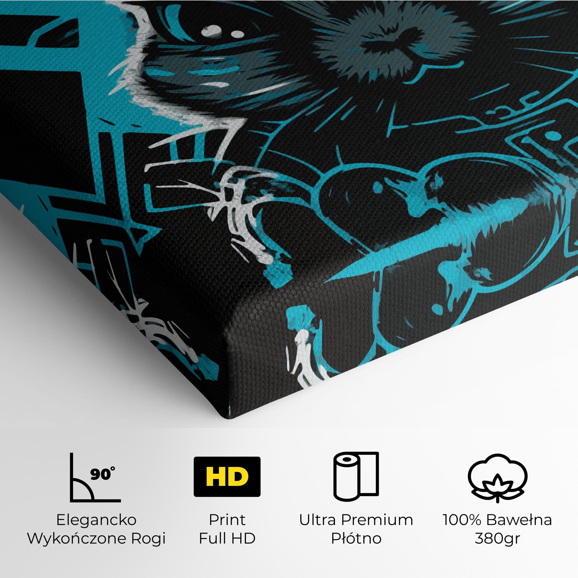 Obraz na Płótnie Grey Blue Bunny mockup 4