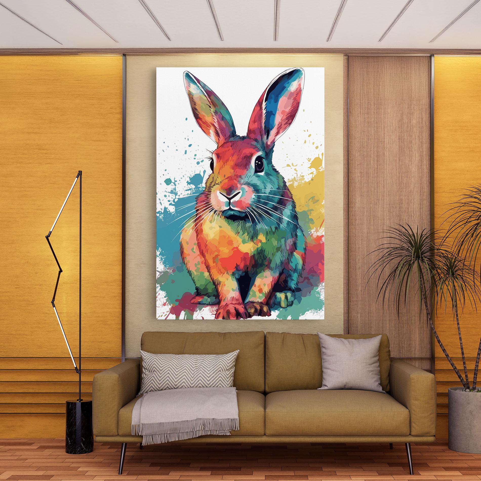 Obraz na Płótnie Brush Rabbit mockup 9