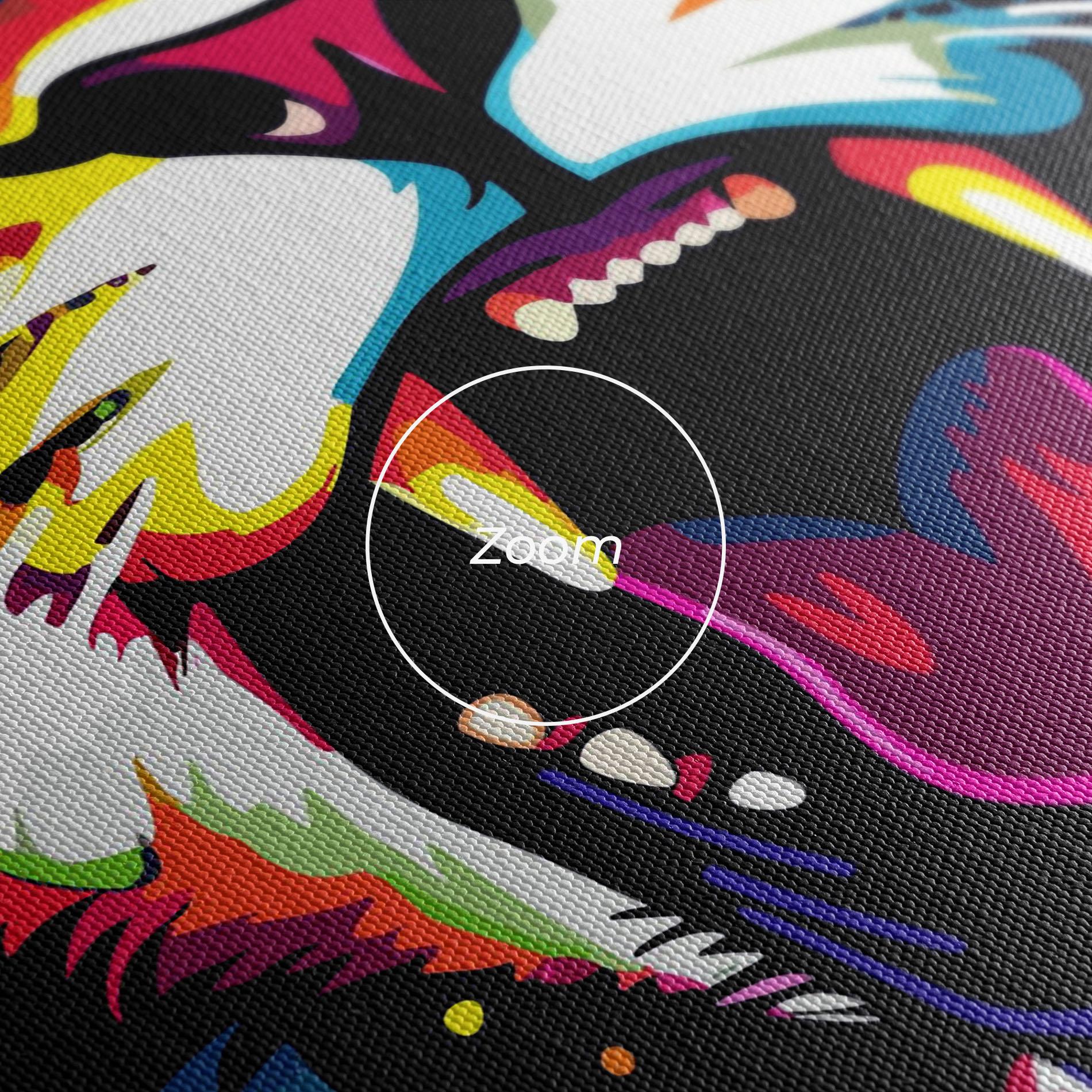 Obraz na Płótnie Angry Lion Mix mockup 3