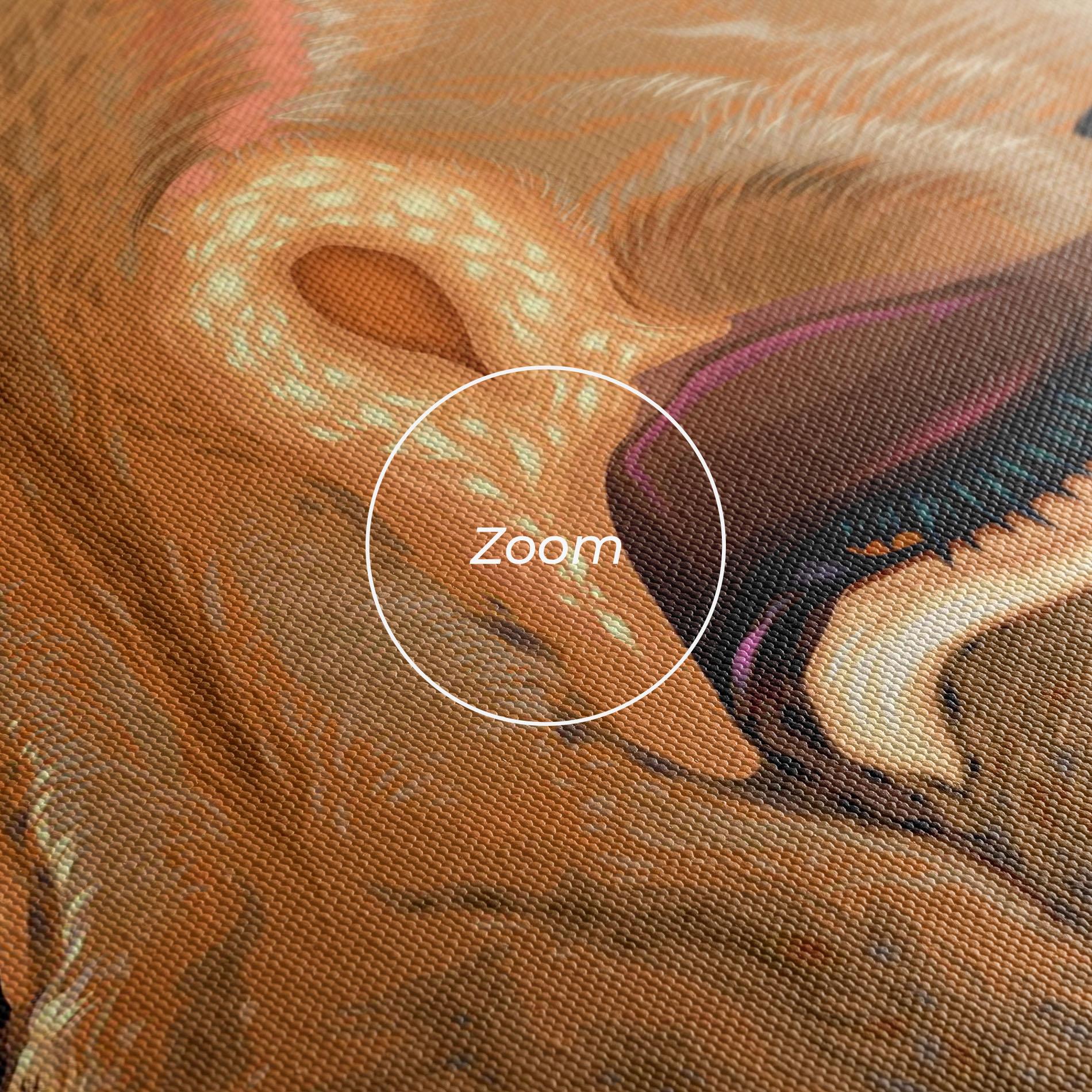 Obraz na Płótnie Female Lion Makeup mockup 3