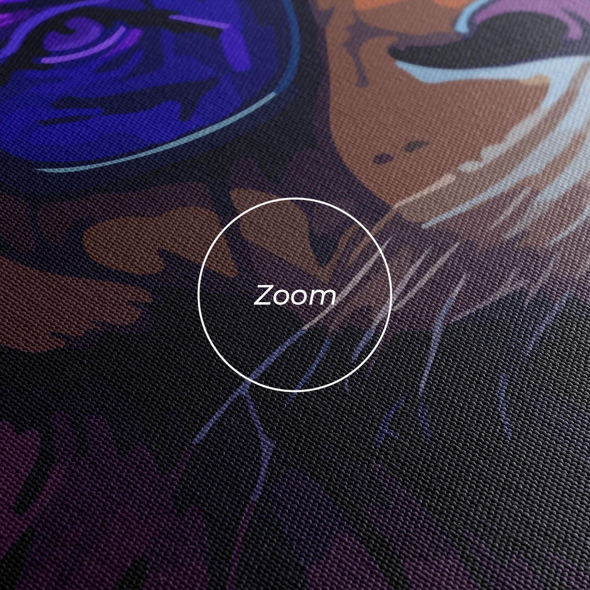 Obraz na Płótnie Purple Glassesc Lion mockup 3