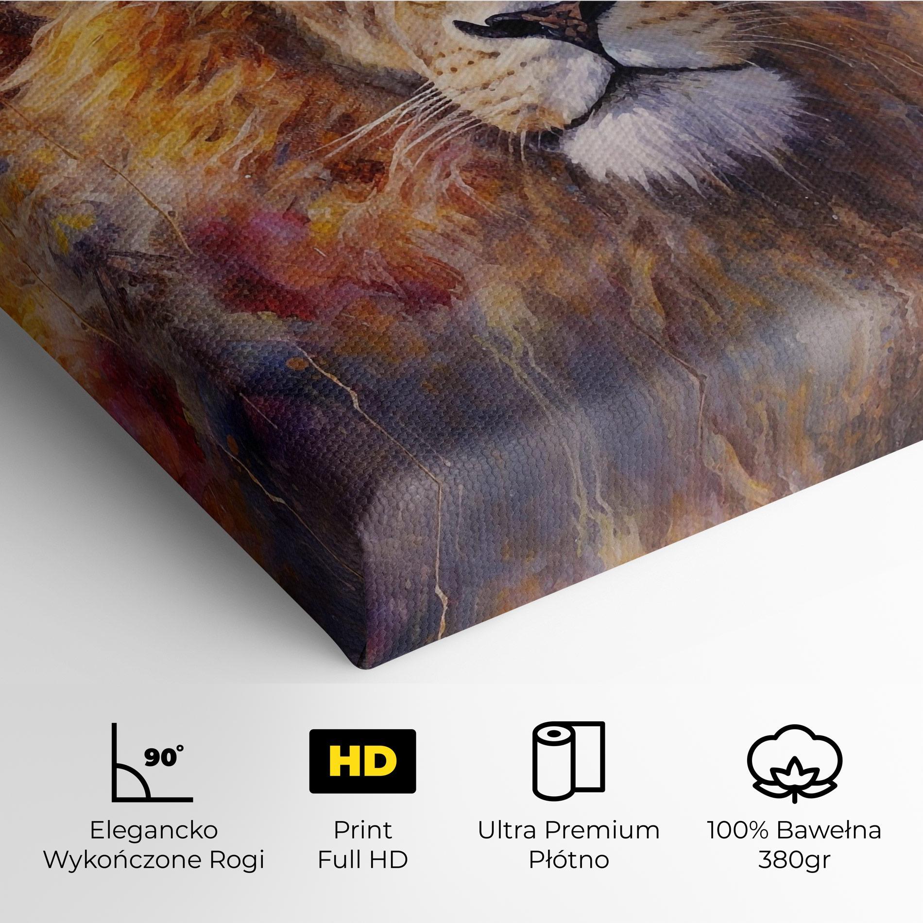 Obraz na Płótnie Abstract Lion Head mockup 4