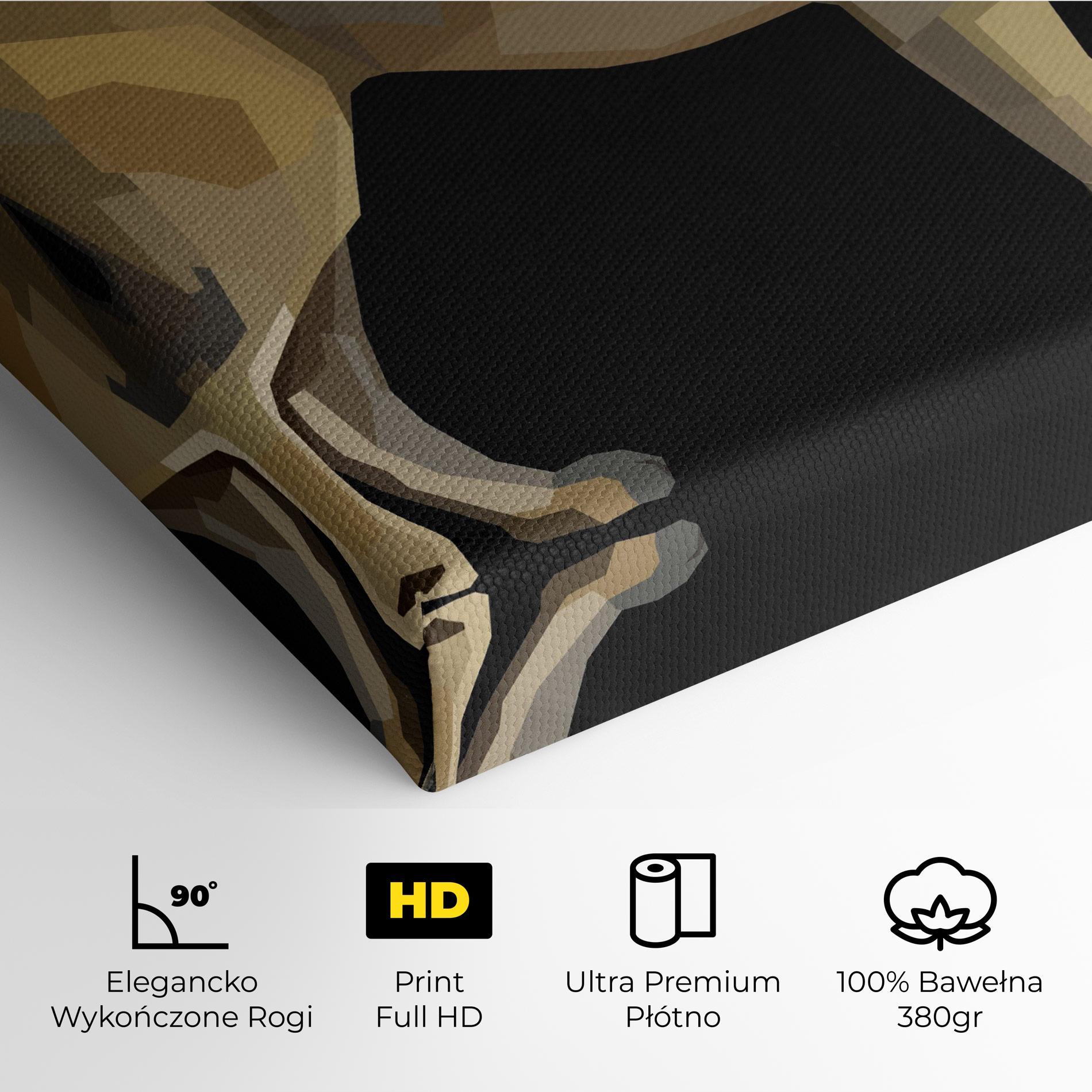 Obraz na Płótnie Lion Art On Black mockup 4