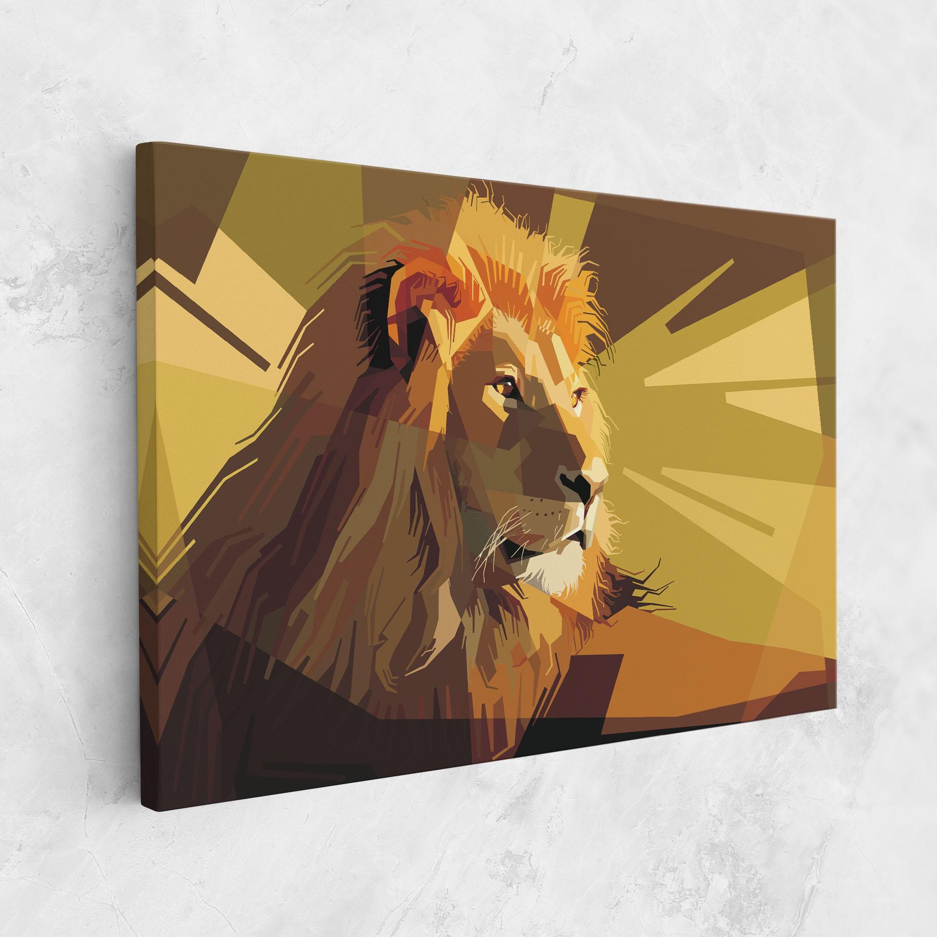 Obraz na Płótnie Lion Art mockup 1