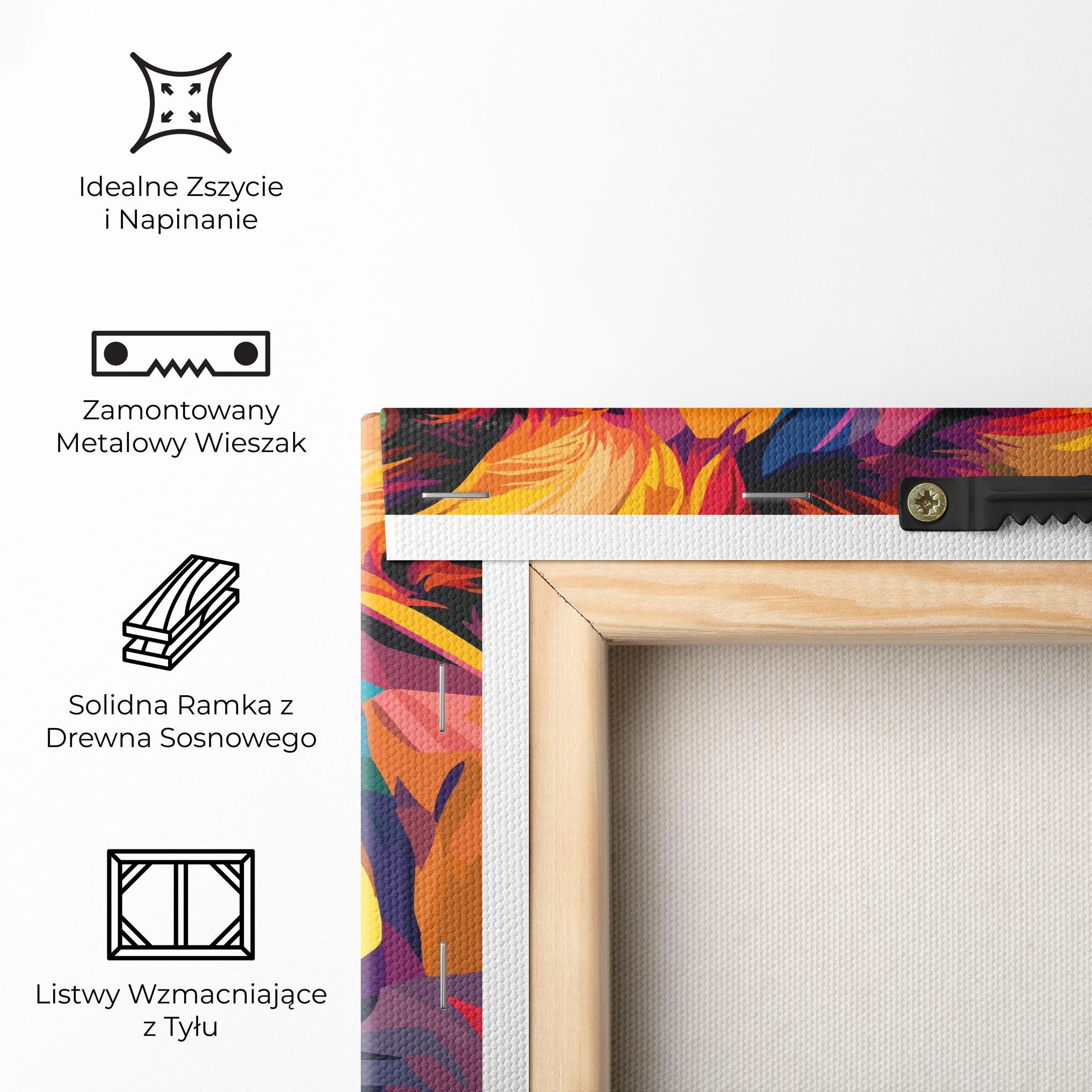 Obraz na Płótnie Colorful Lion mockup 5