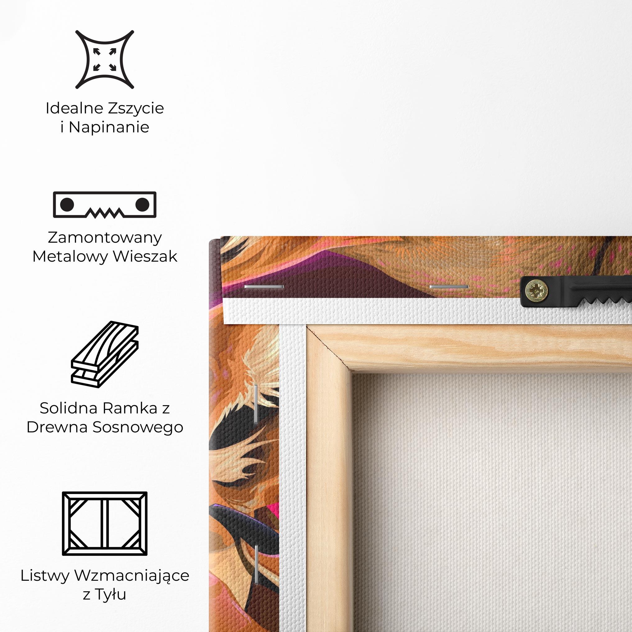 Obraz na Płótnie Female Lion Makeup mockup 5