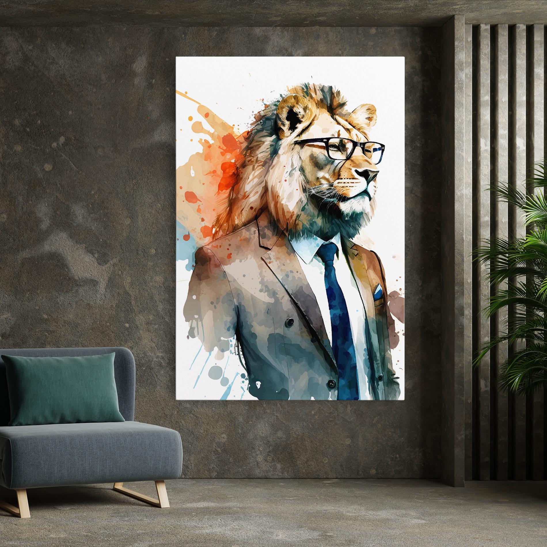 Obraz na Płótnie Brown Suit Lion mockup 7