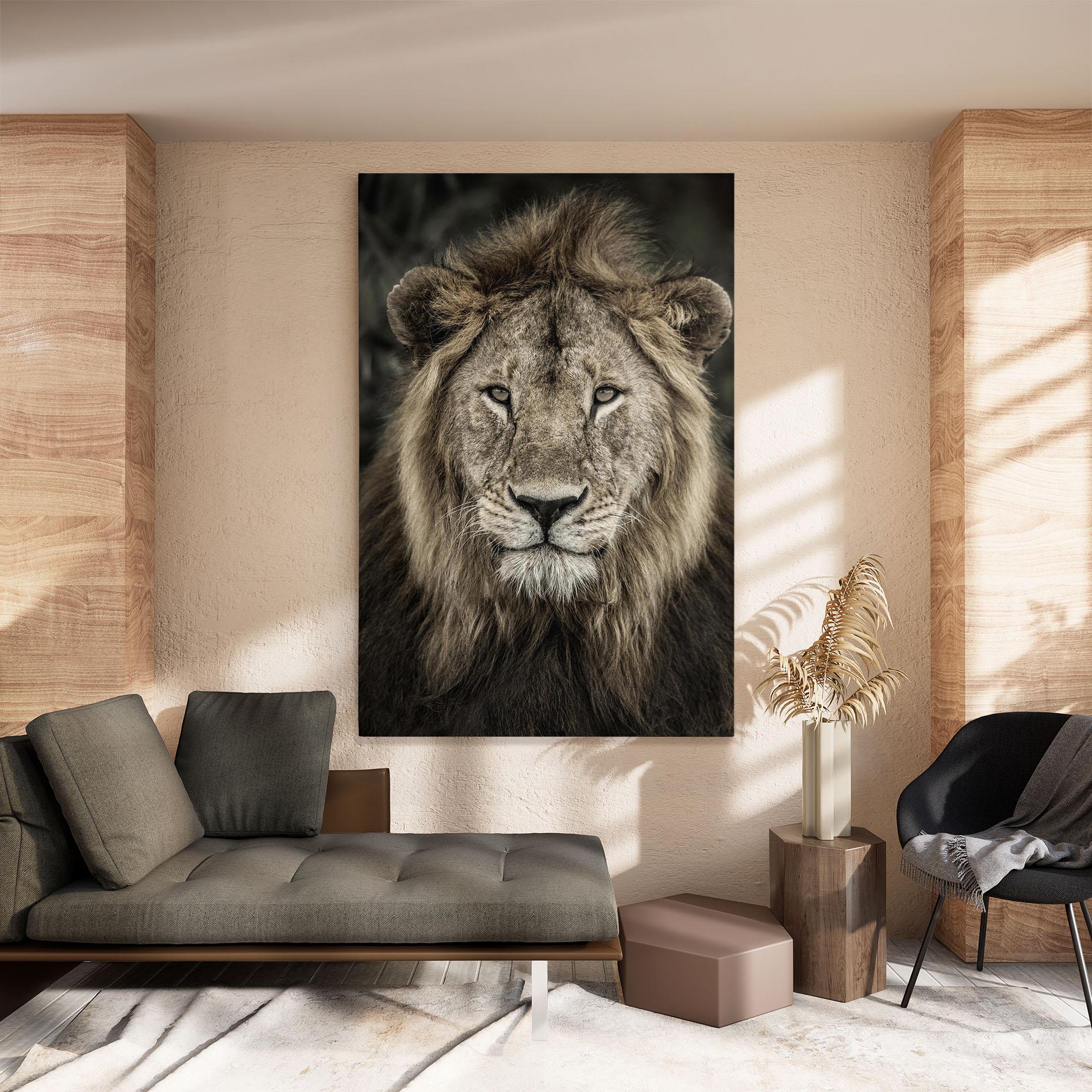 Obraz na Płótnie Lion Close Up mockup 8