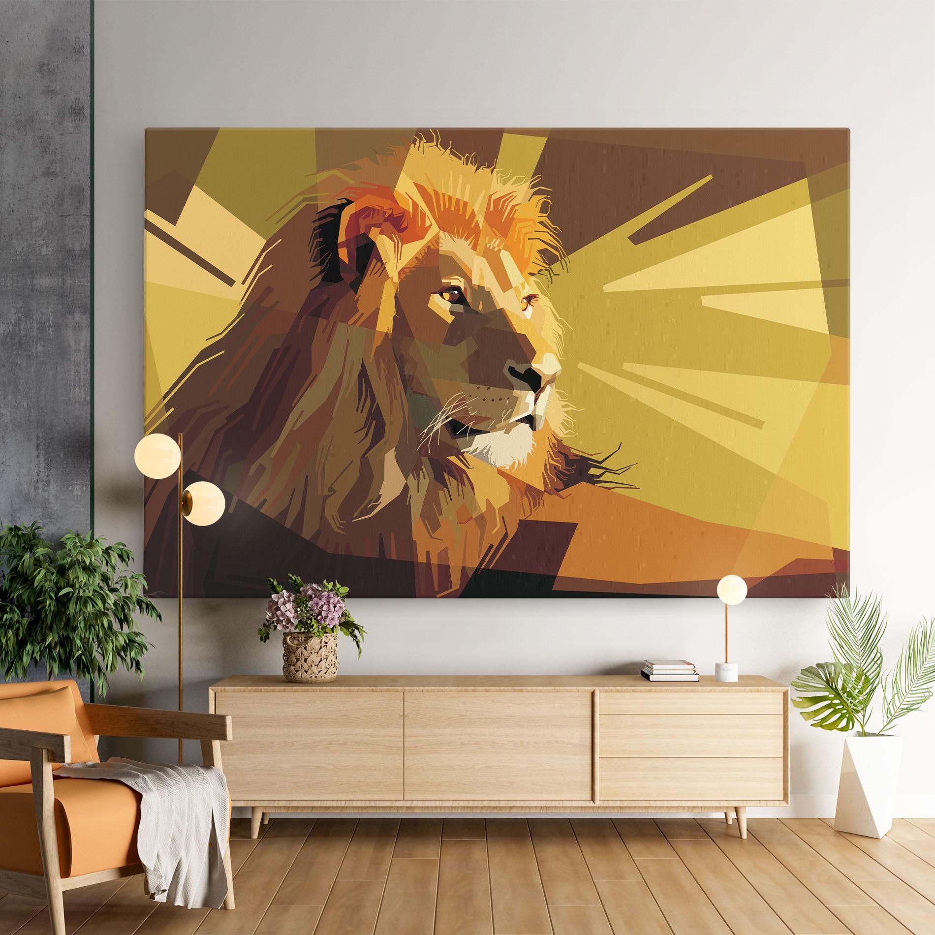 Obraz na Płótnie Lion Art mockup 9