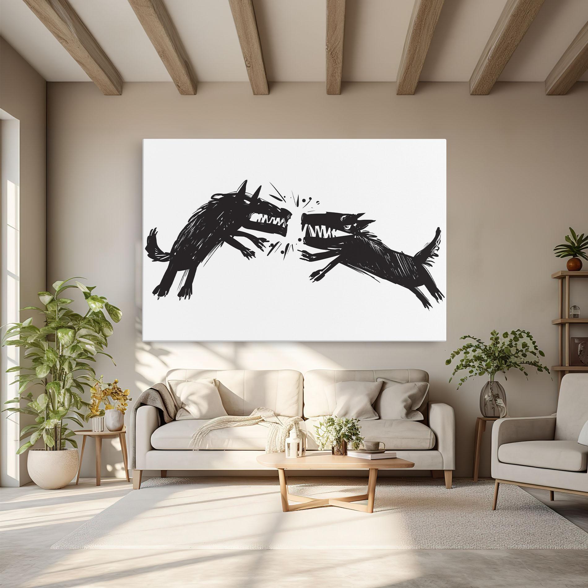 Obraz na Płótnie Black Wolves mockup 6