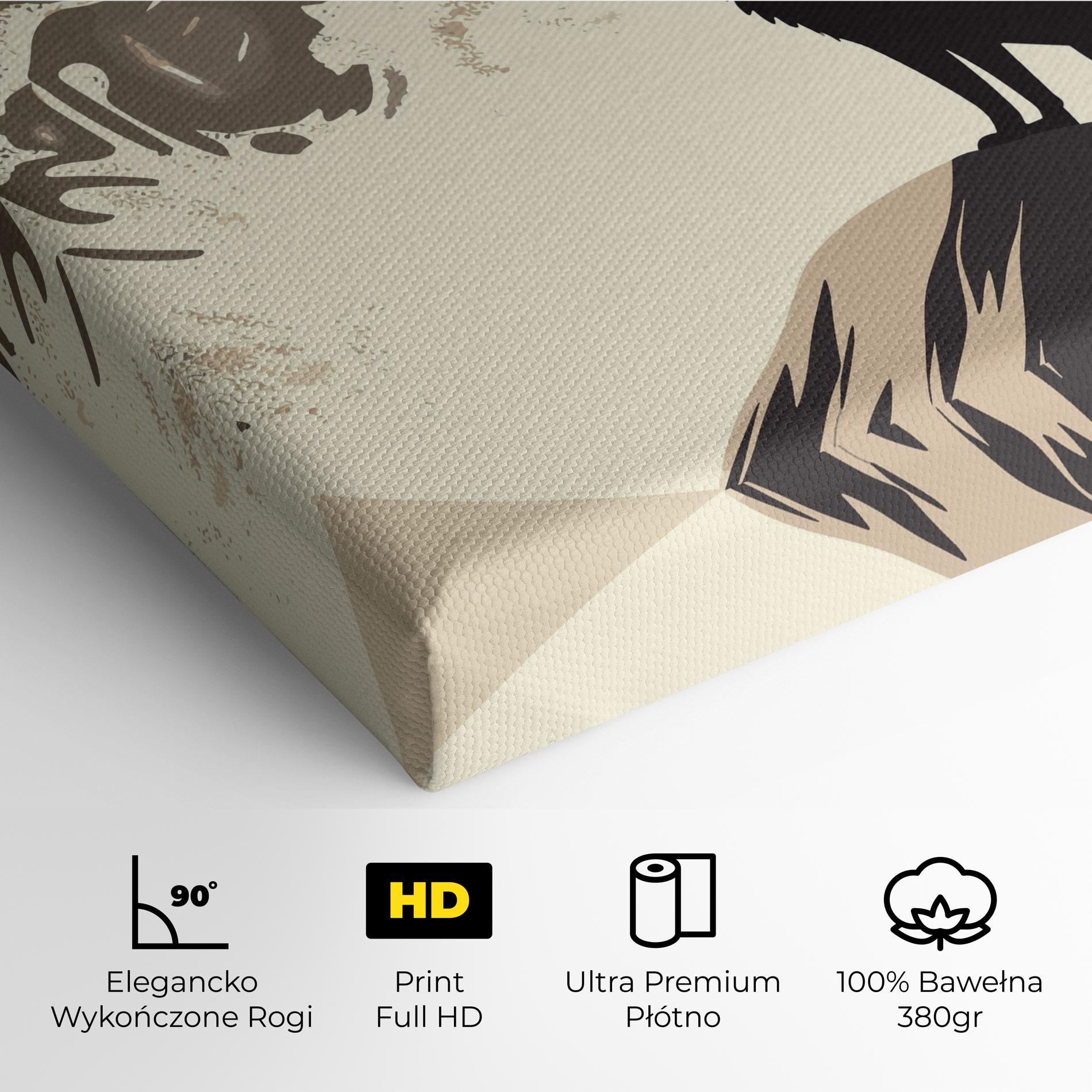 Obraz na Płótnie Cream Moon Wolf mockup 4