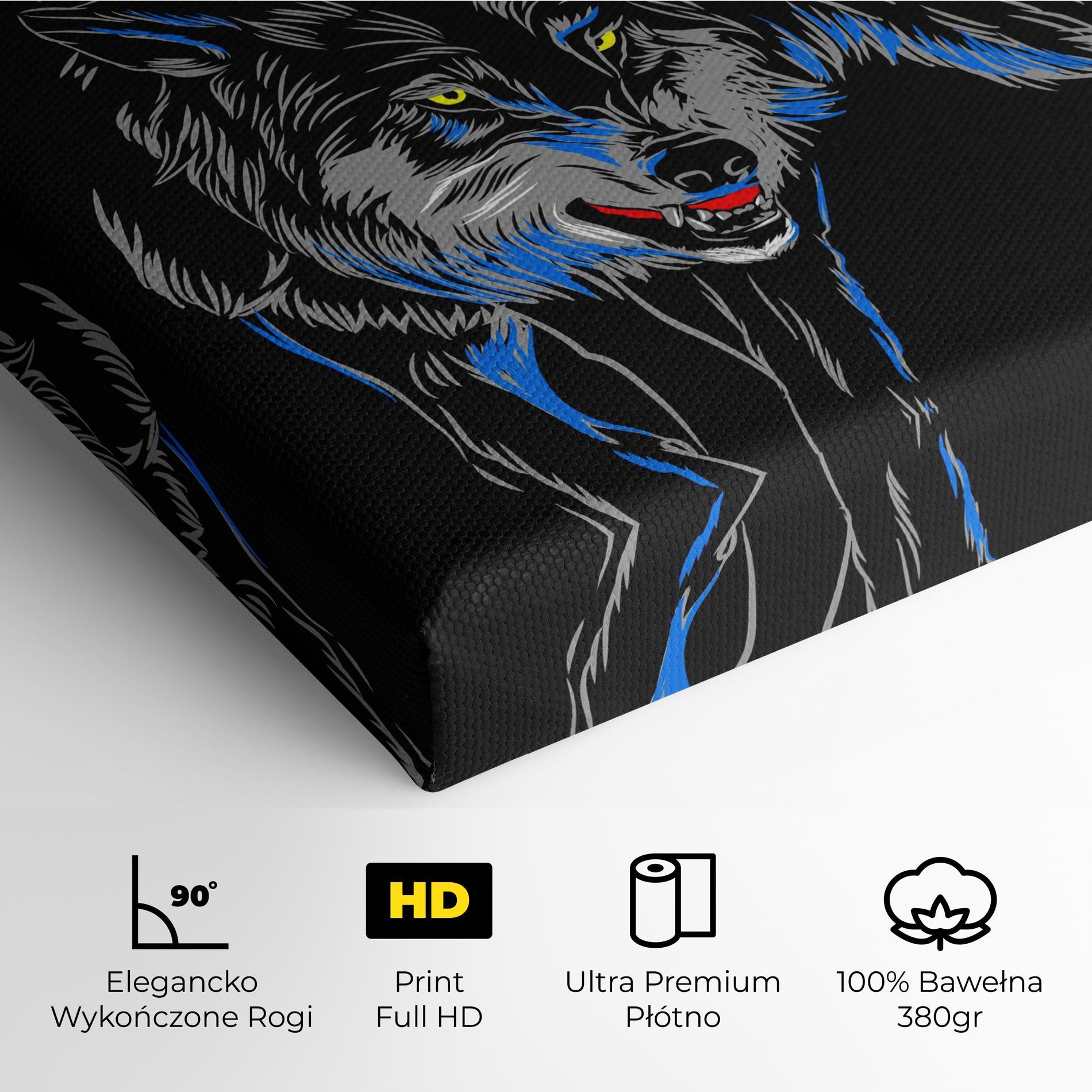 Obraz na Płótnie Grey Blue Wolf mockup 4