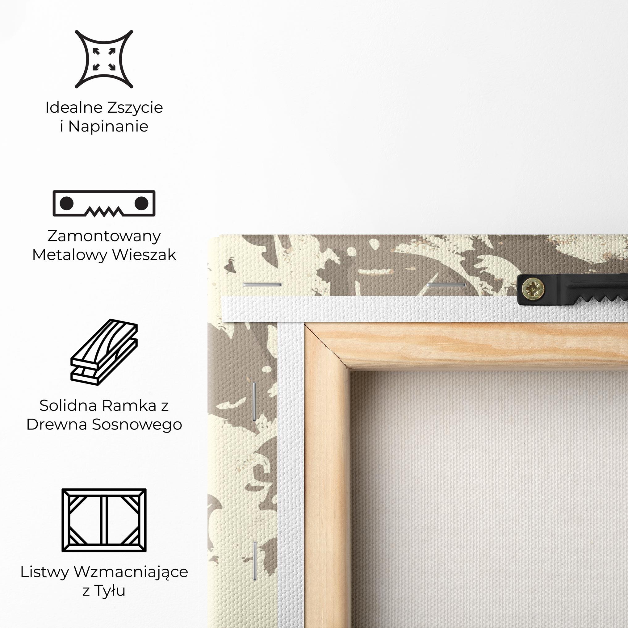 Obraz na Płótnie Cream Moon Wolf mockup 5