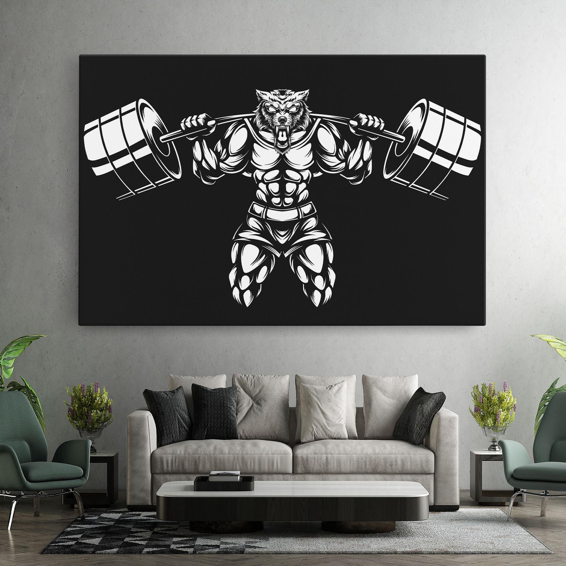 Obraz na Płótnie Work Out Wolf mockup 7