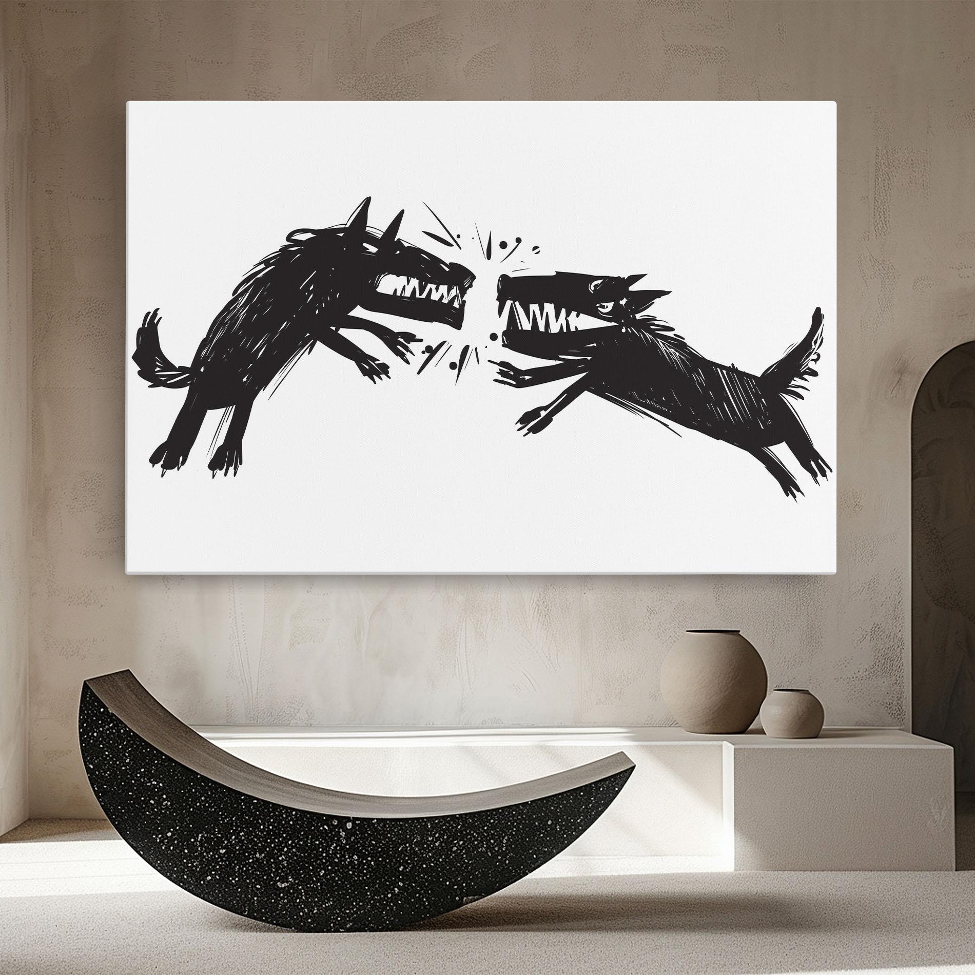 Obraz na Płótnie Black Wolves mockup 8