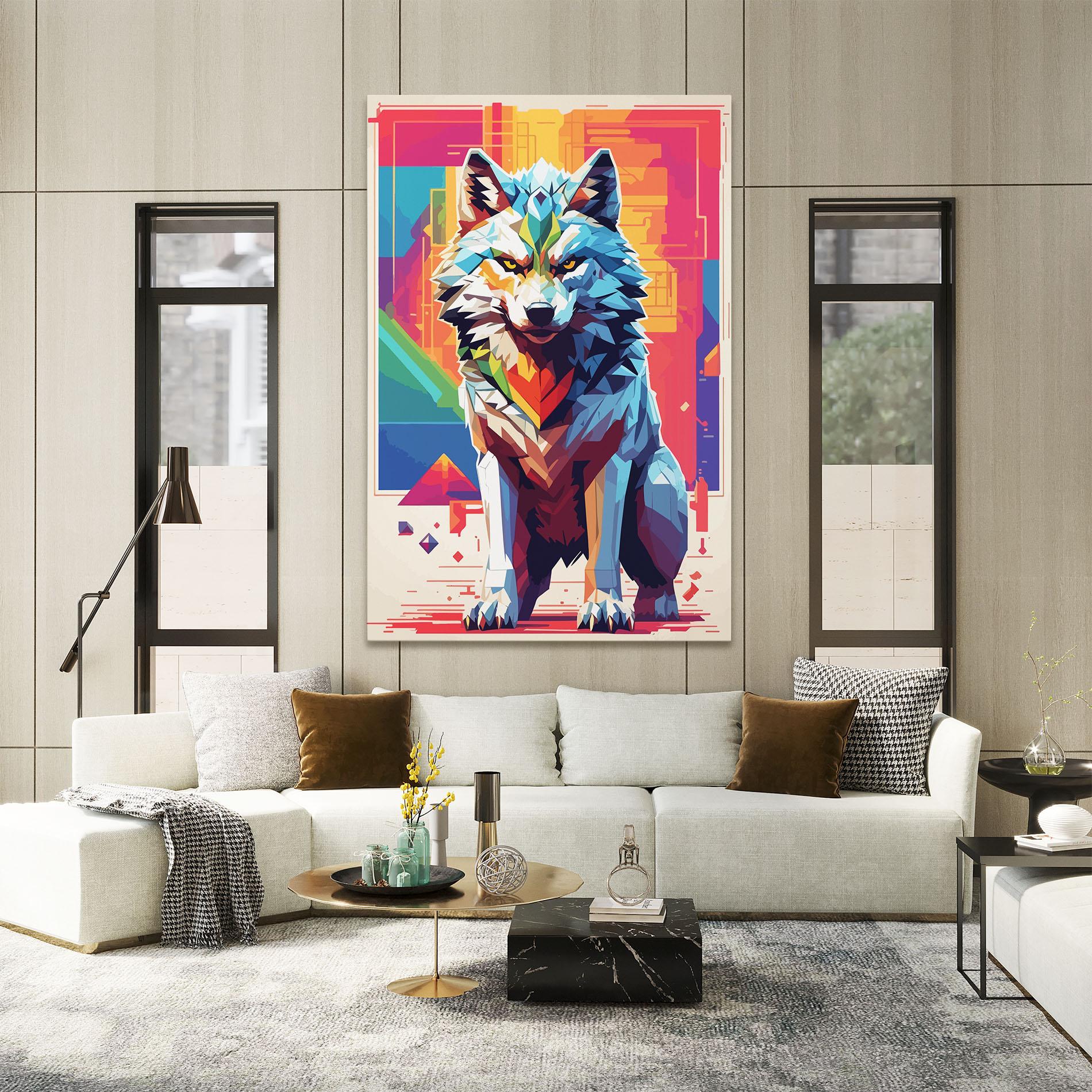 Obraz na Płótnie Wolf Character mockup 2