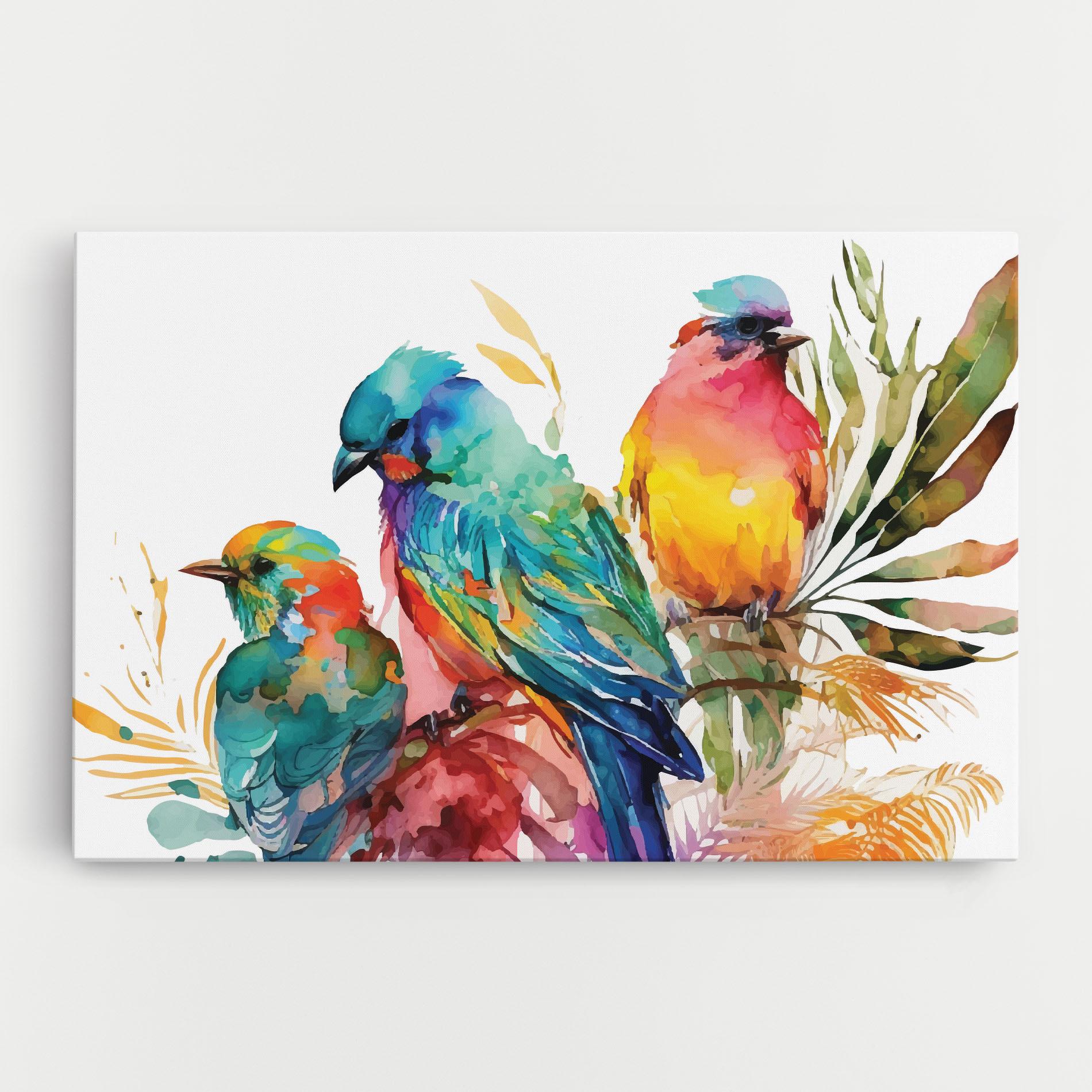 Obraz na Płótnie Colorful Birds mockup 0