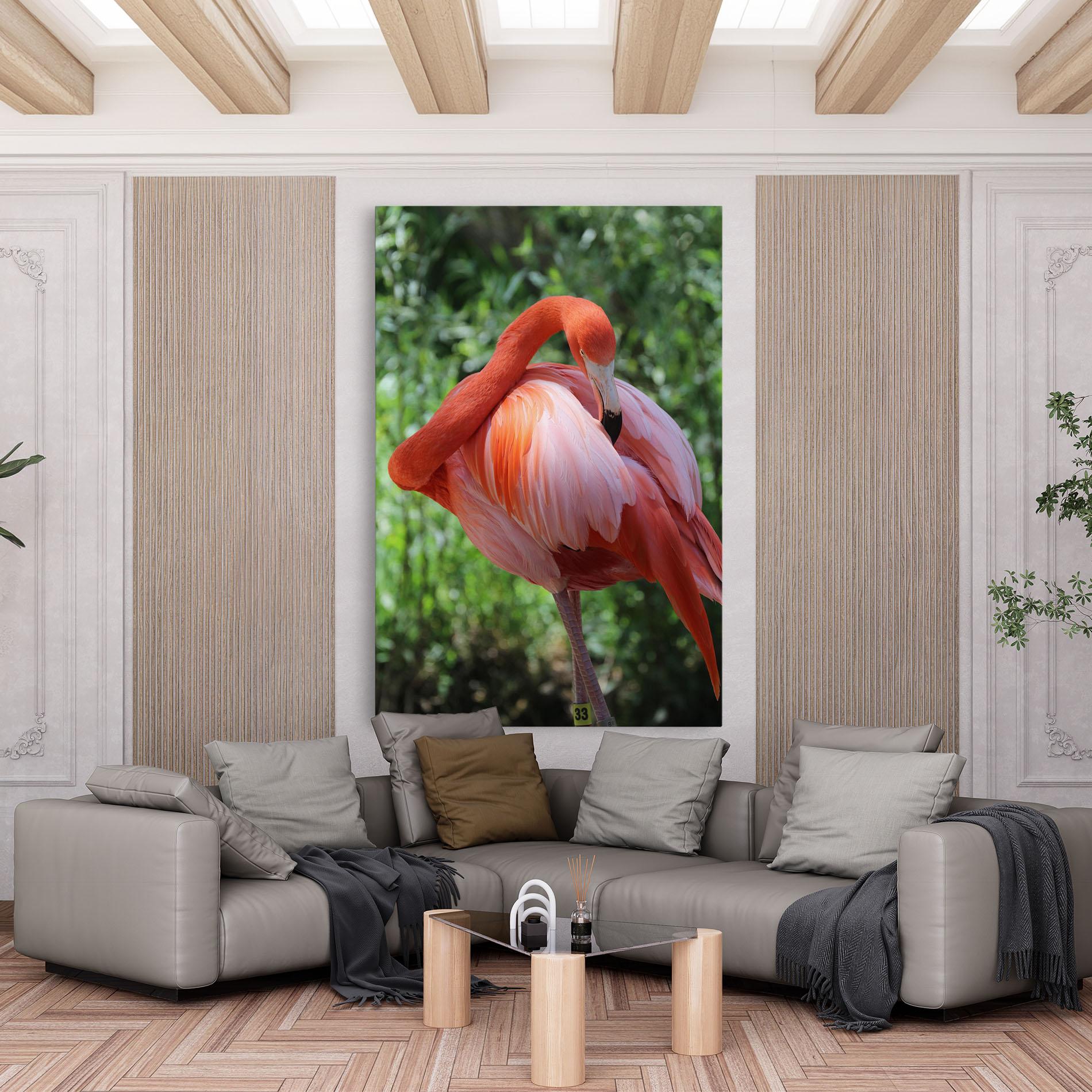 Obraz na Płótnie Red Flamingo mockup 6