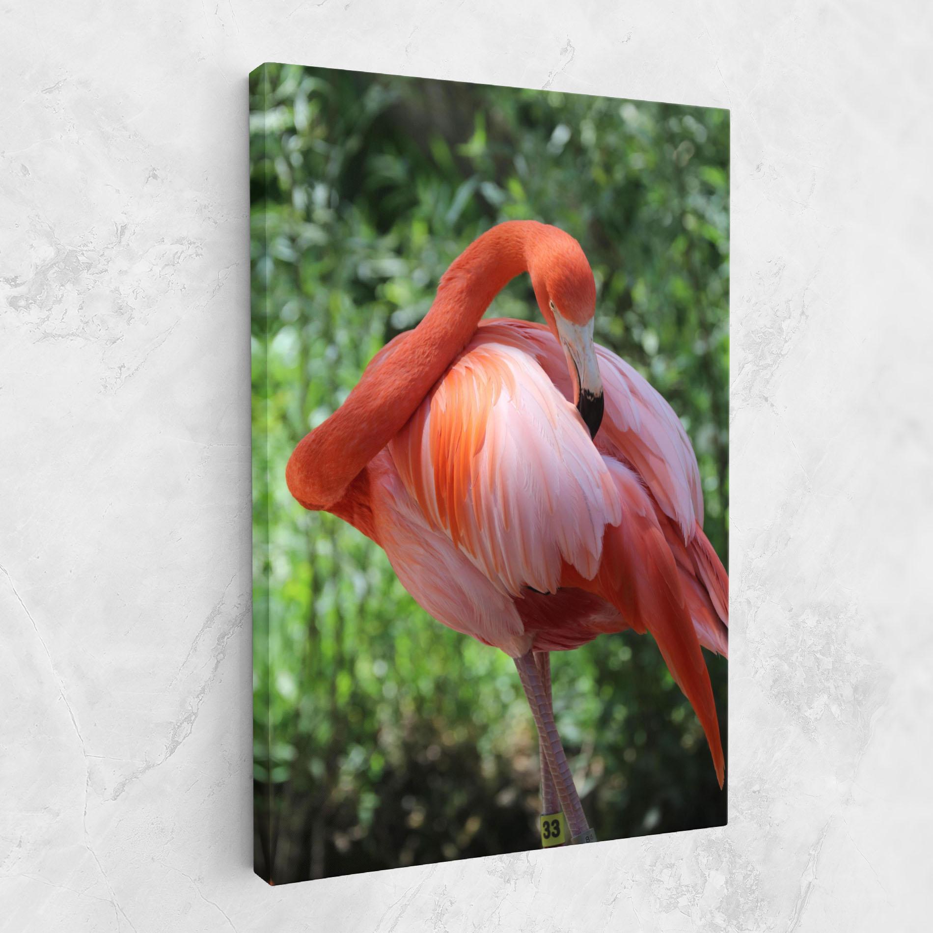 Obraz na Płótnie Red Flamingo mockup 1