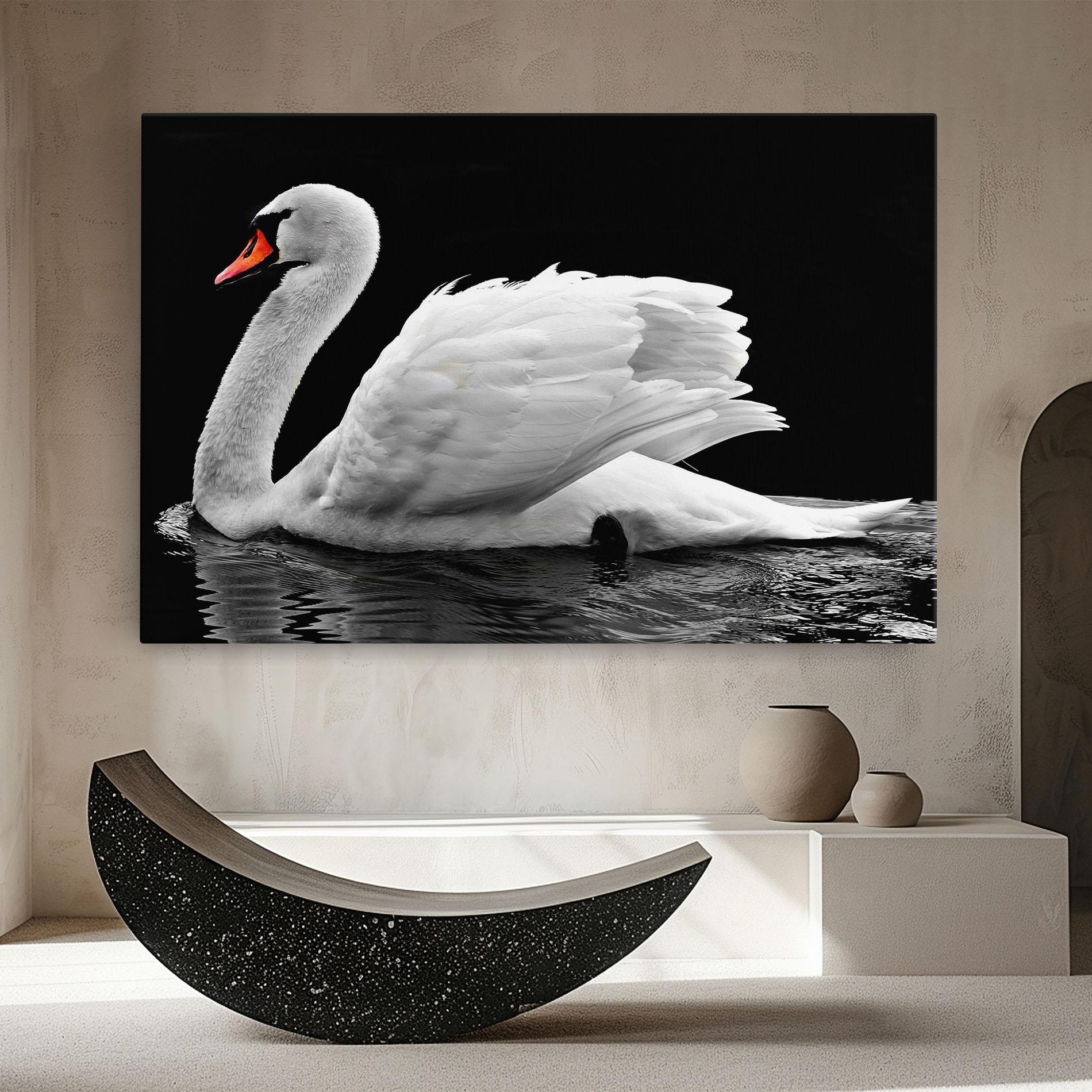 Obraz na Płótnie Black And White Swan mockup 8
