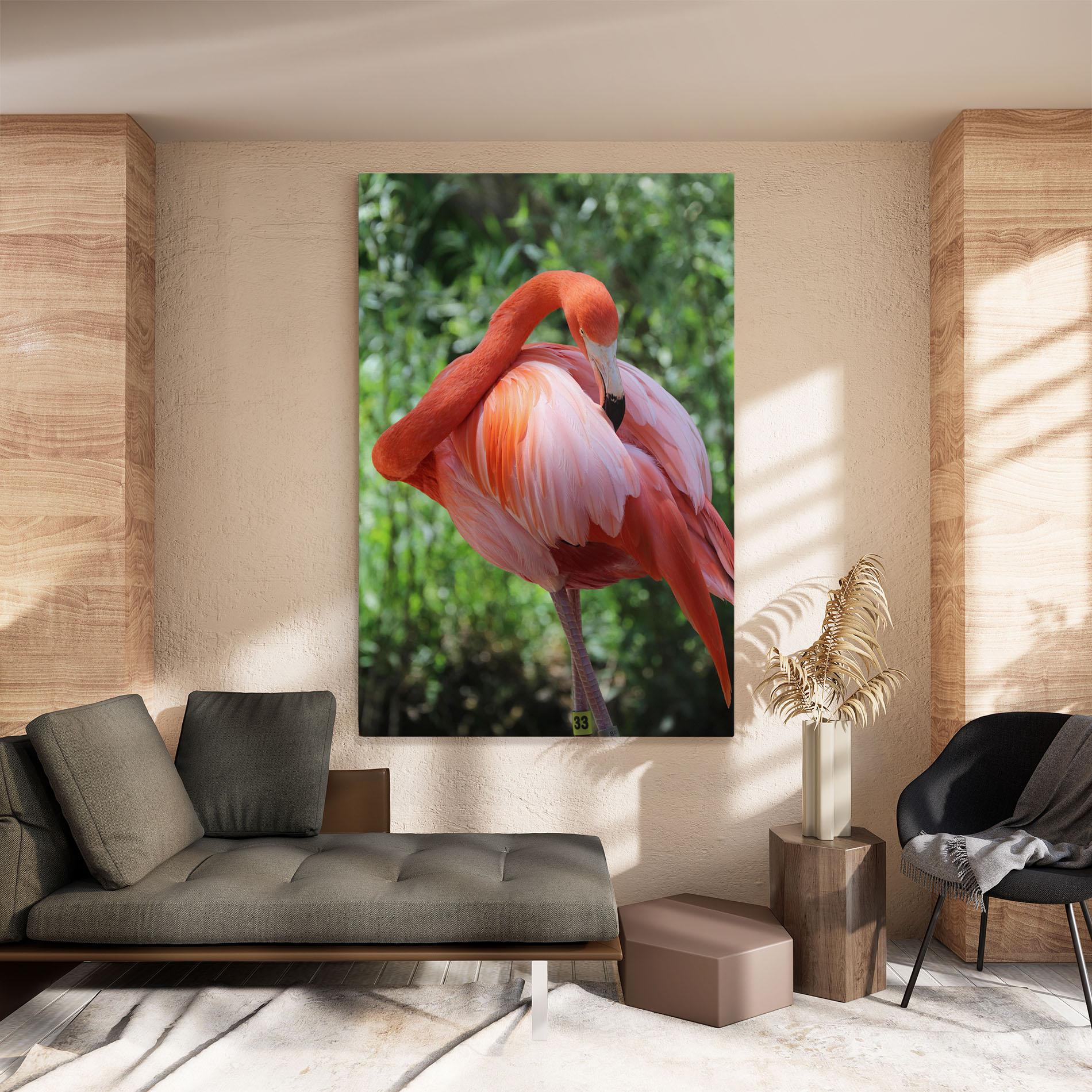 Obraz na Płótnie Red Flamingo mockup 8