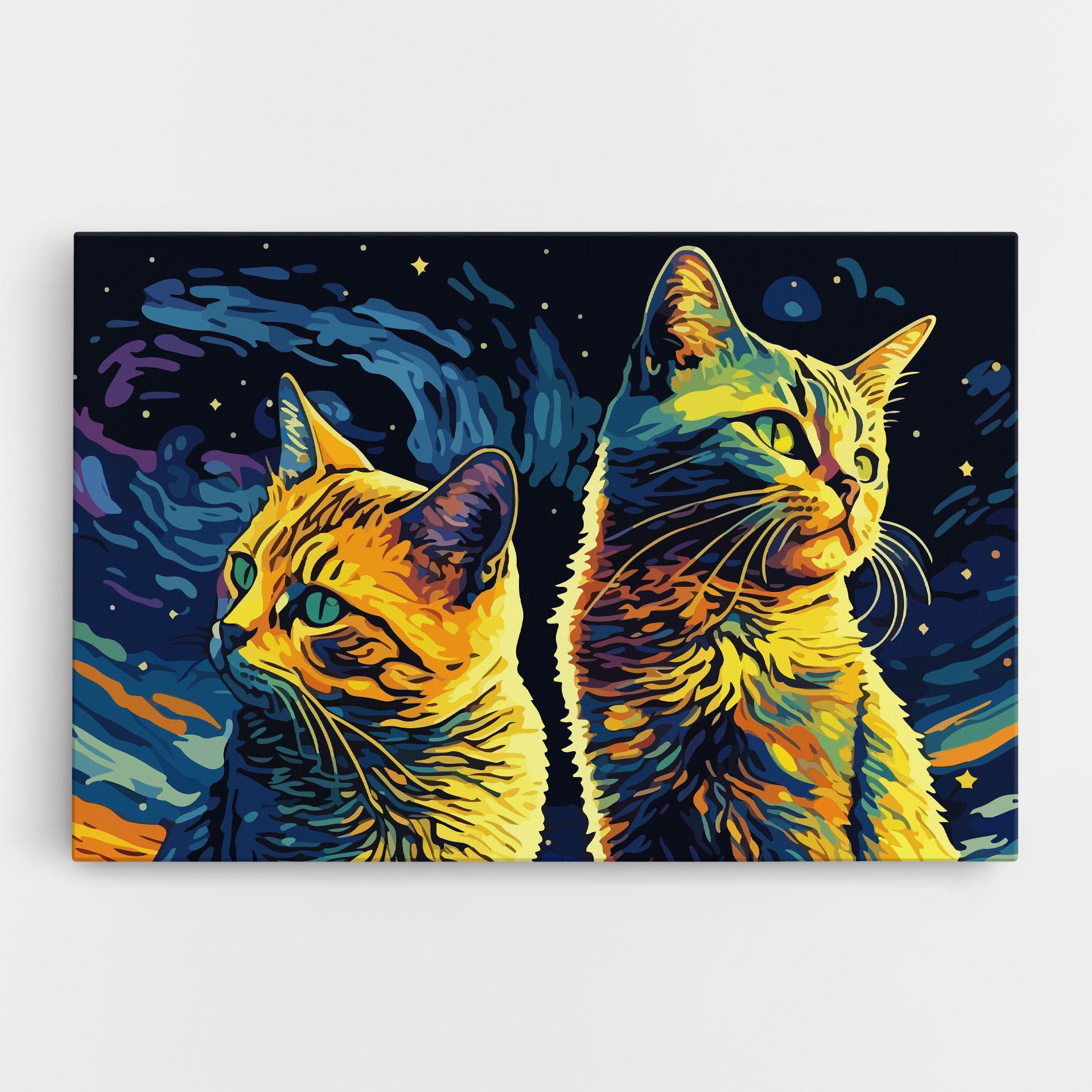 Obraz na Płótnie Cat Painting mockup 0