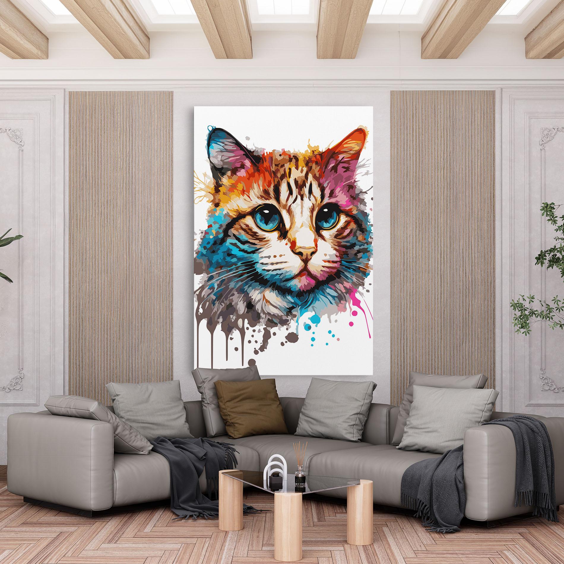 Obraz na Płótnie Blue Eyes Cat mockup 6