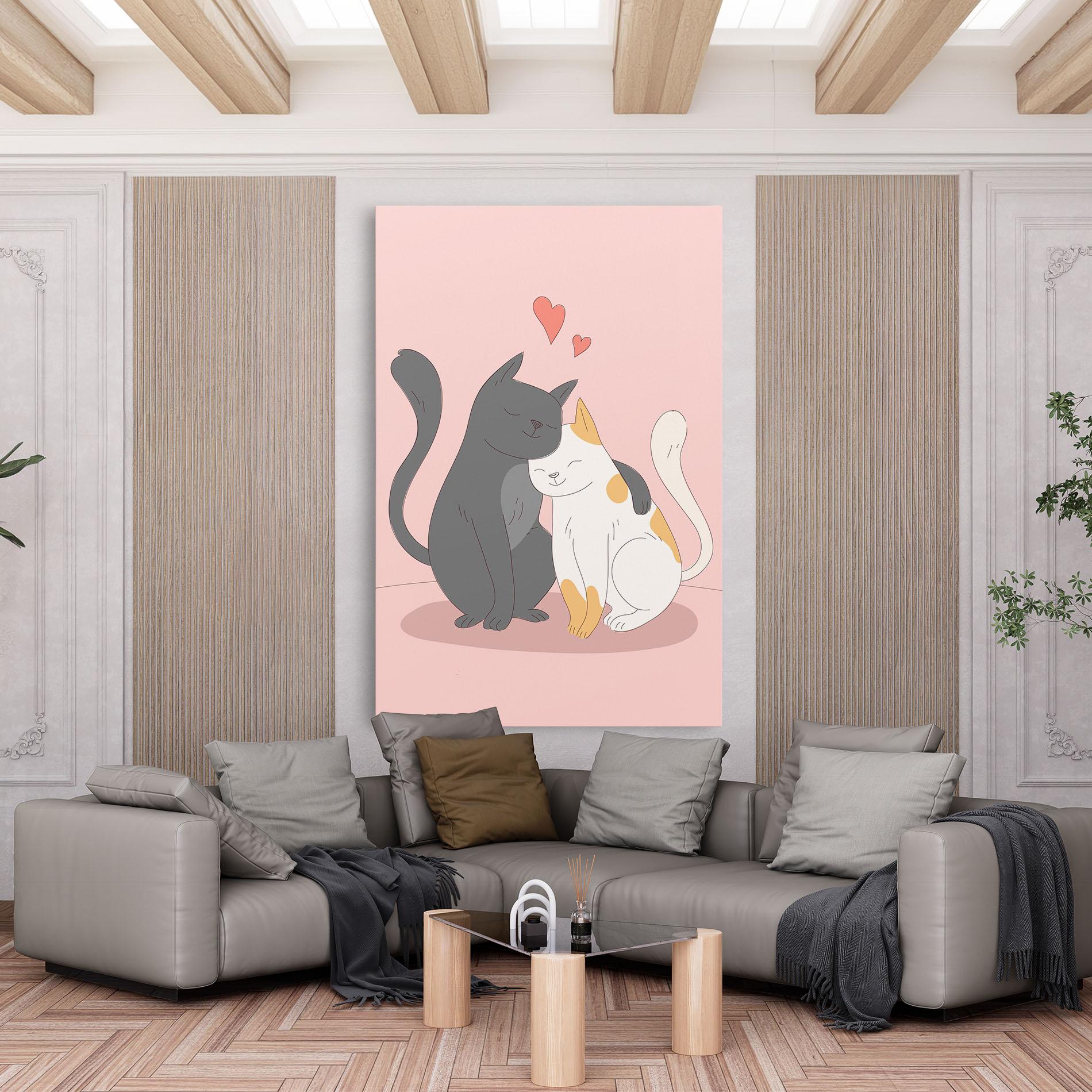 Obraz na Płótnie Lover Cats mockup 6