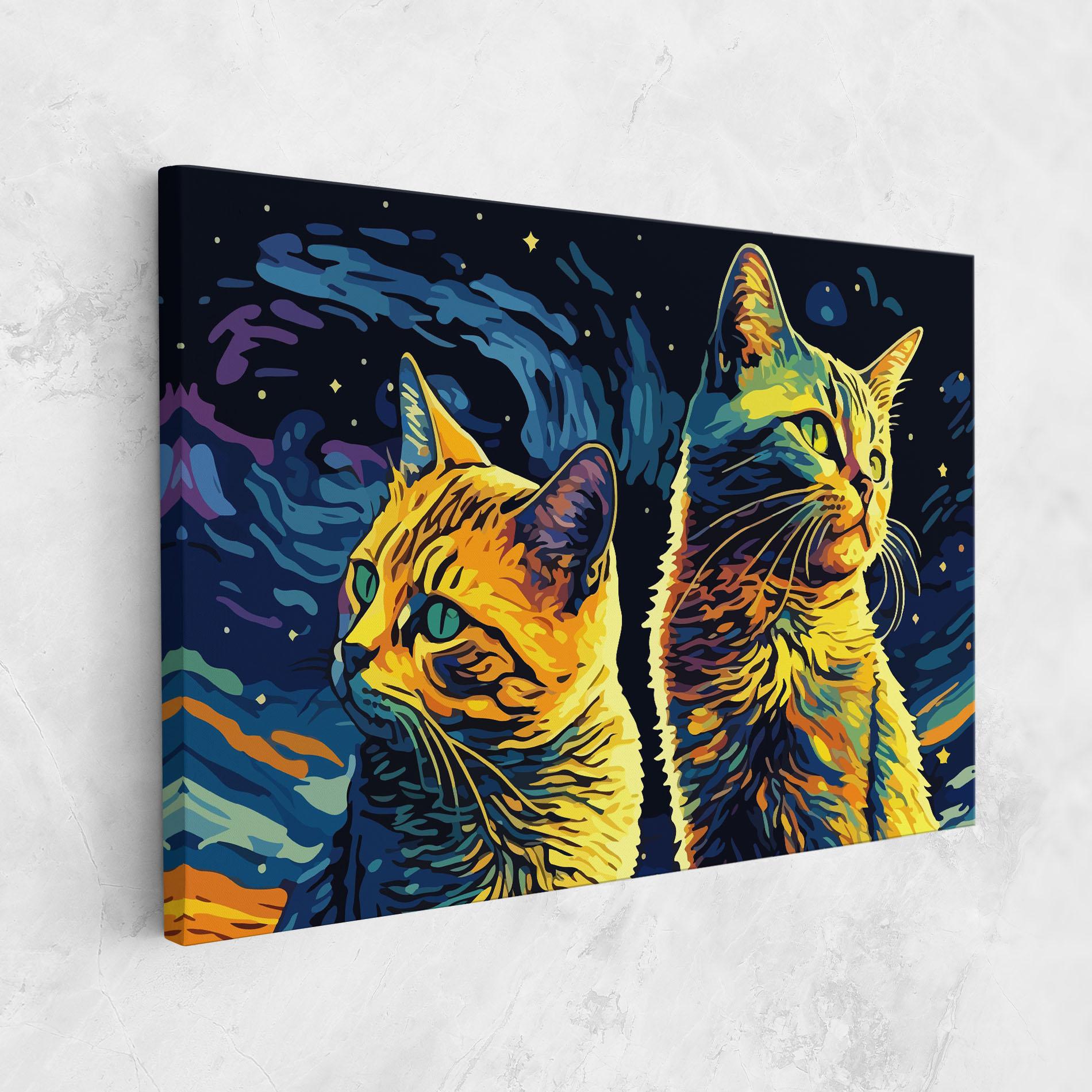 Obraz na Płótnie Cat Painting mockup 1