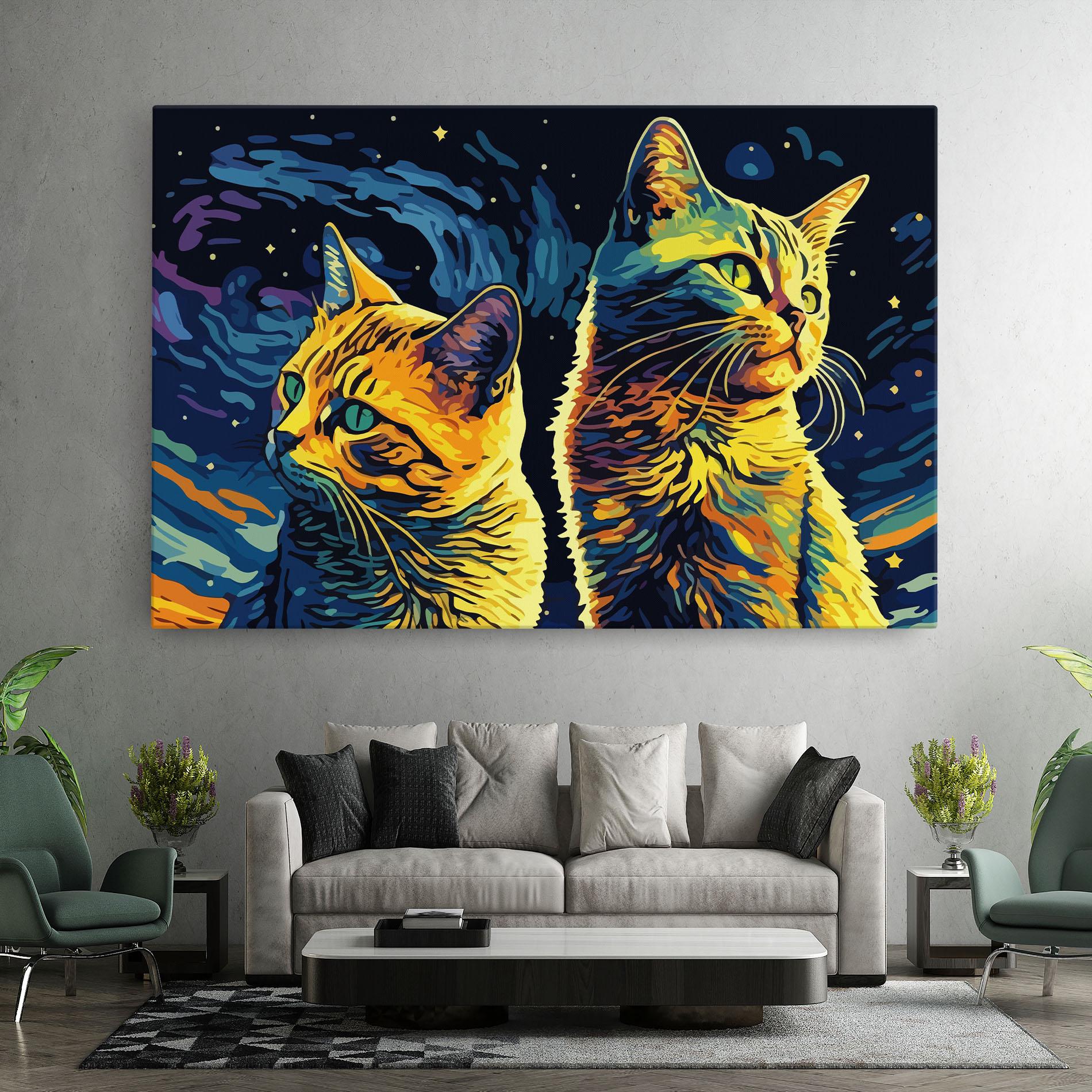 Obraz na Płótnie Cat Painting mockup 7