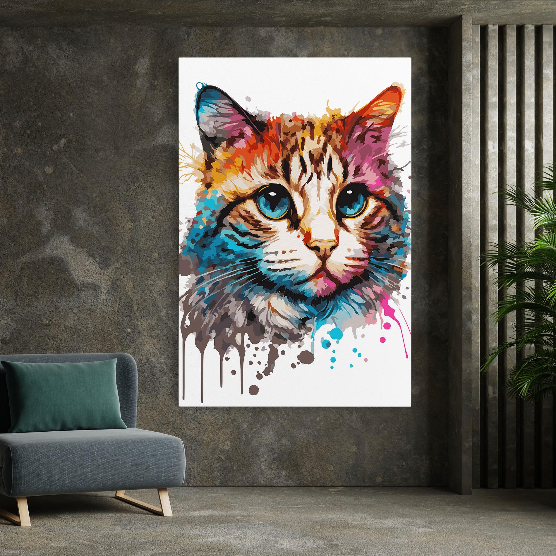 Obraz na Płótnie Blue Eyes Cat mockup 7