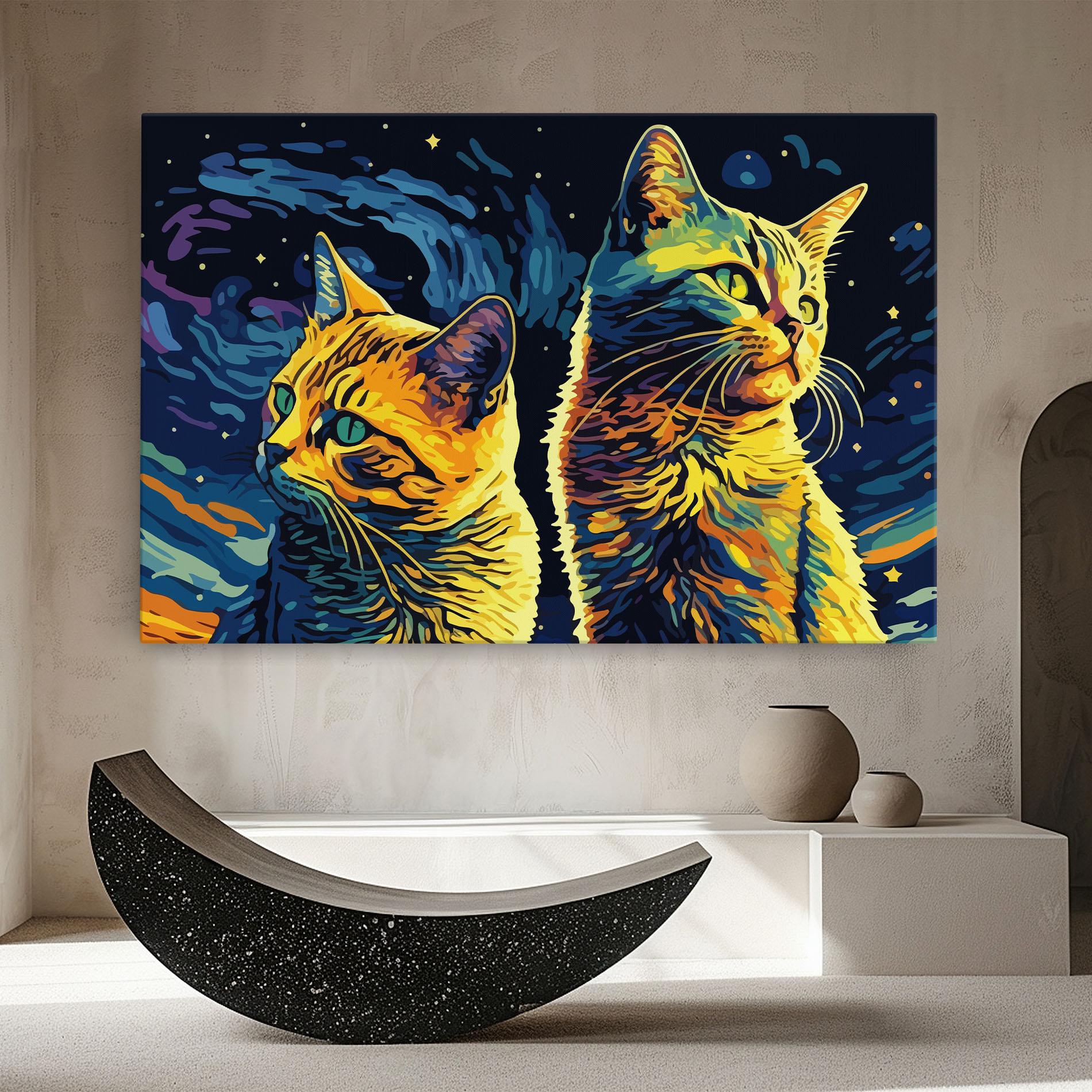 Obraz na Płótnie Cat Painting mockup 8