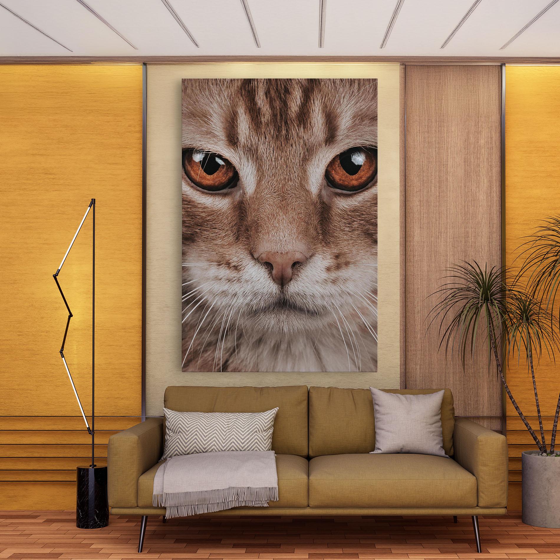 Obraz na Płótnie Fire Eyes Cat mockup 9