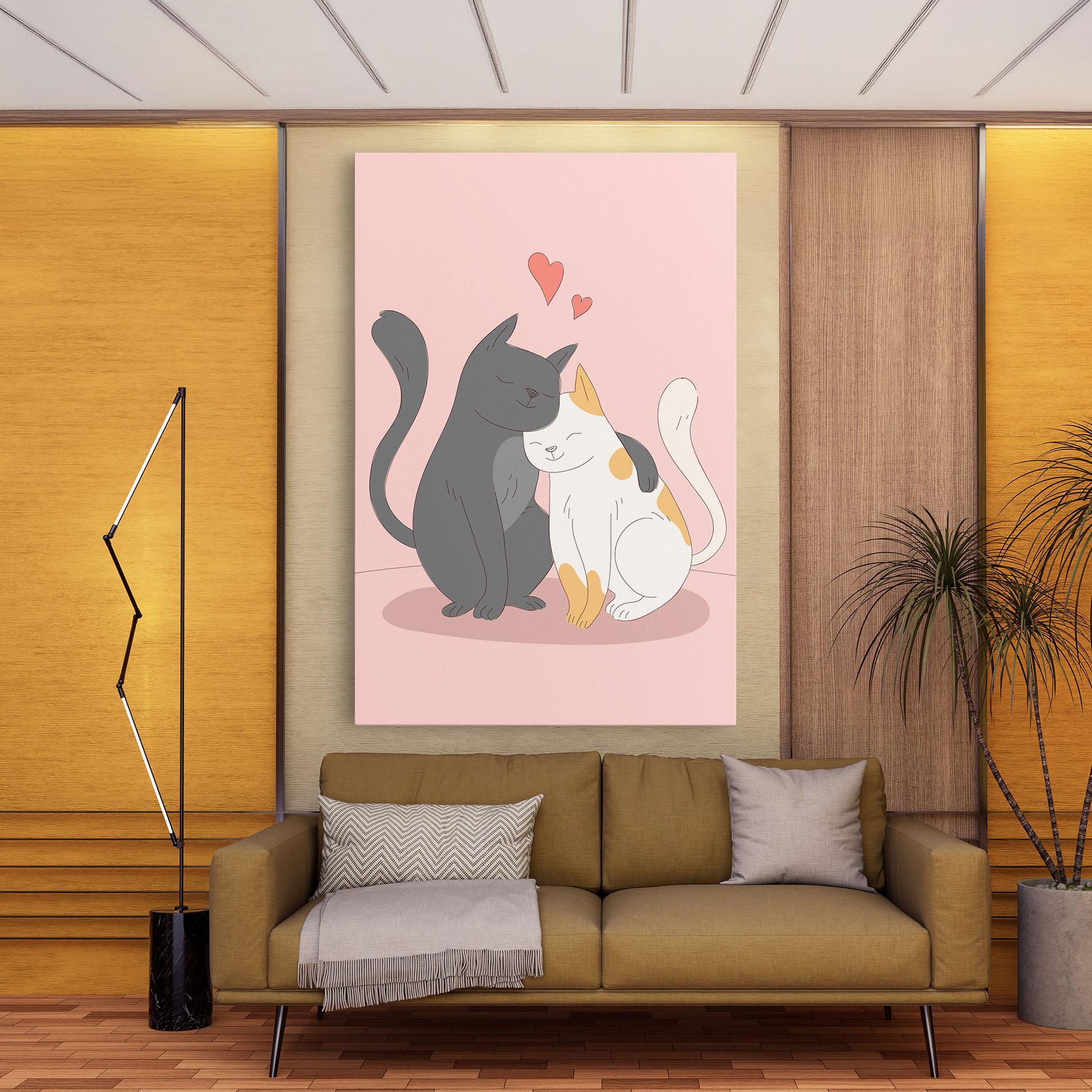 Obraz na Płótnie Lover Cats mockup 9