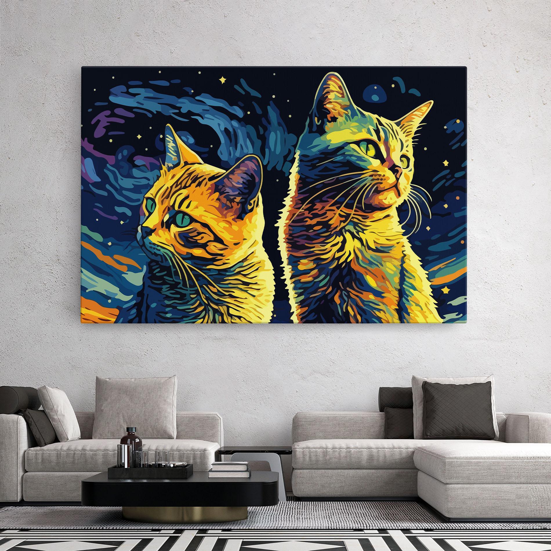 Obraz na Płótnie Cat Painting mockup 2