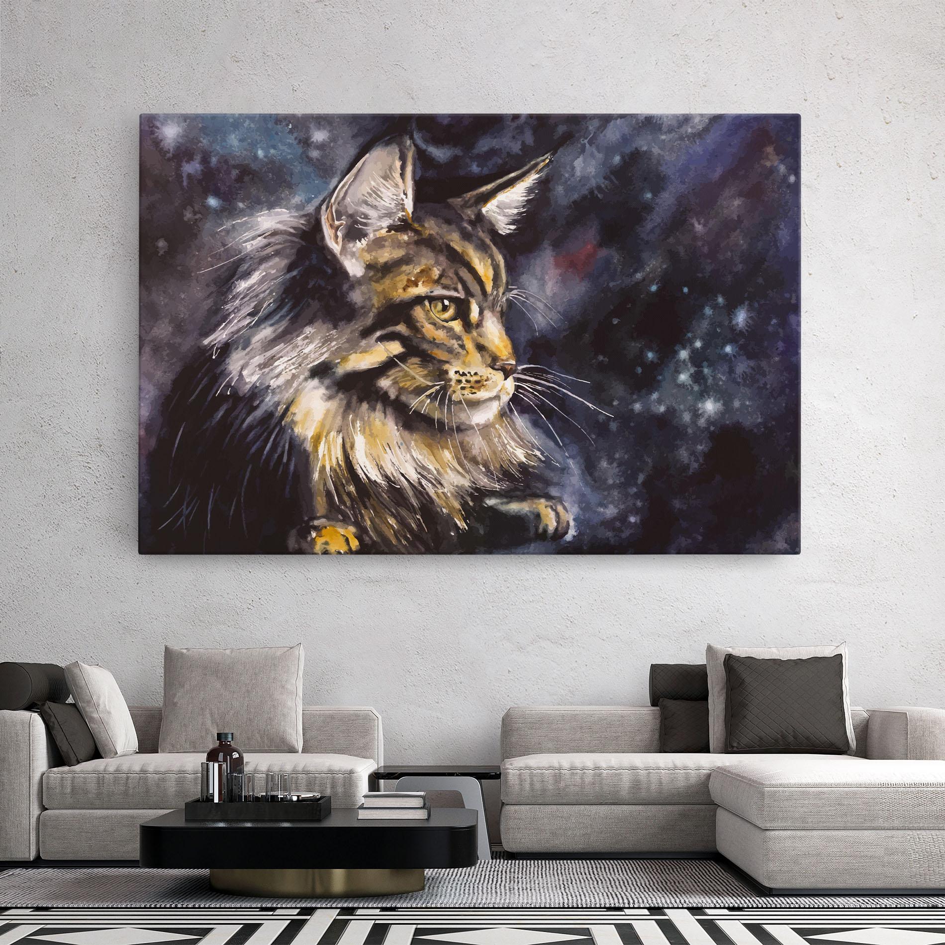 Obraz na Płótnie Cat Watercolor Art mockup 2