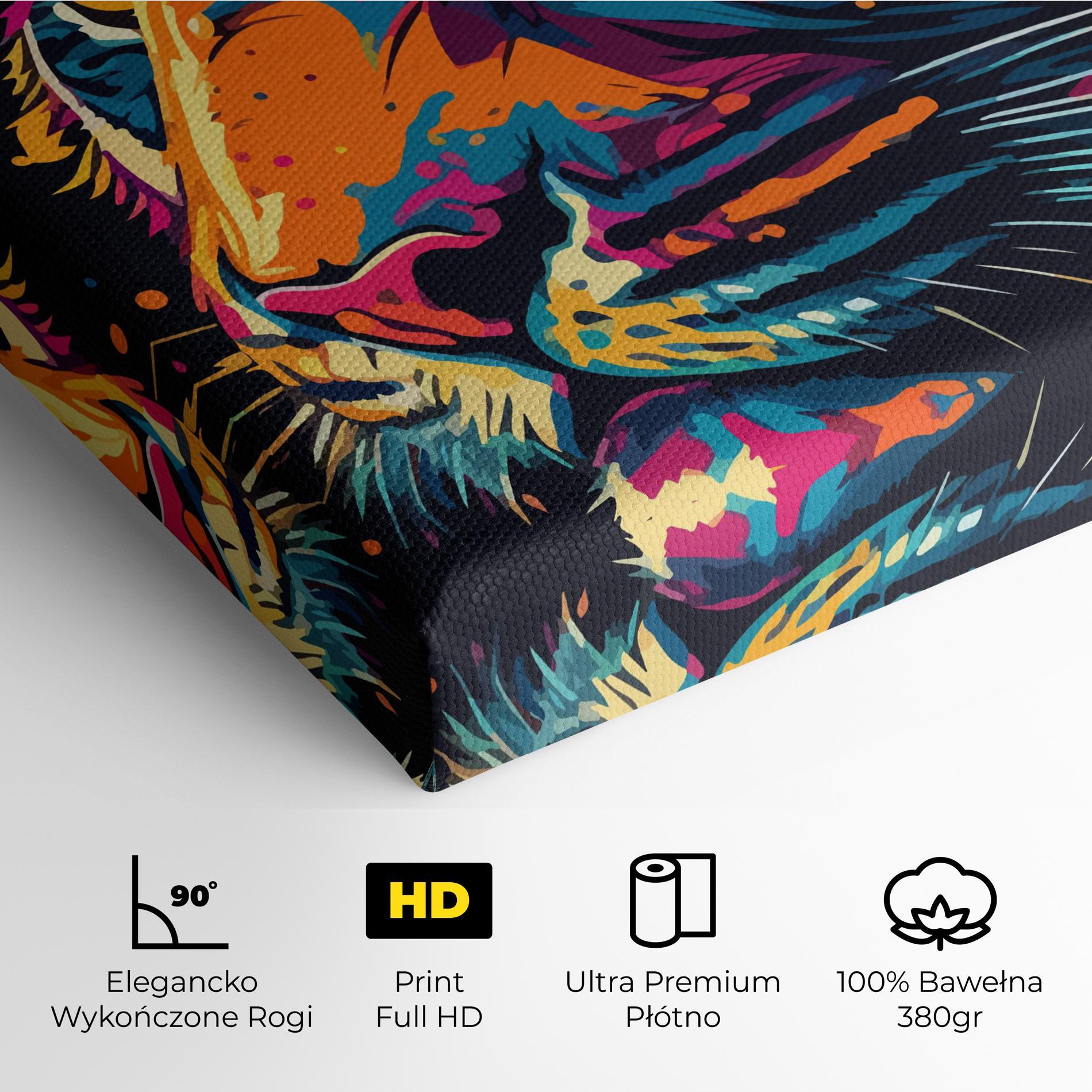 Obraz na Płótnie Colorful Tiger mockup 4